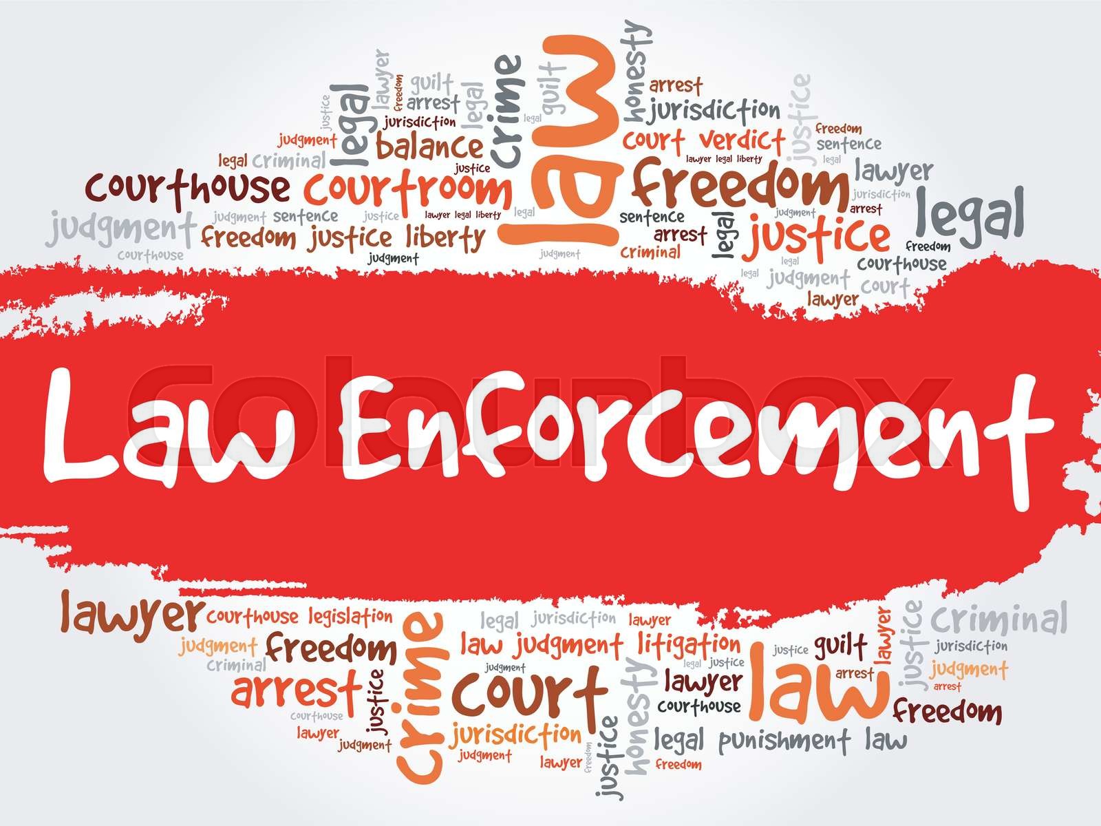 Law enforcement word cloud Stock vector Colourbox