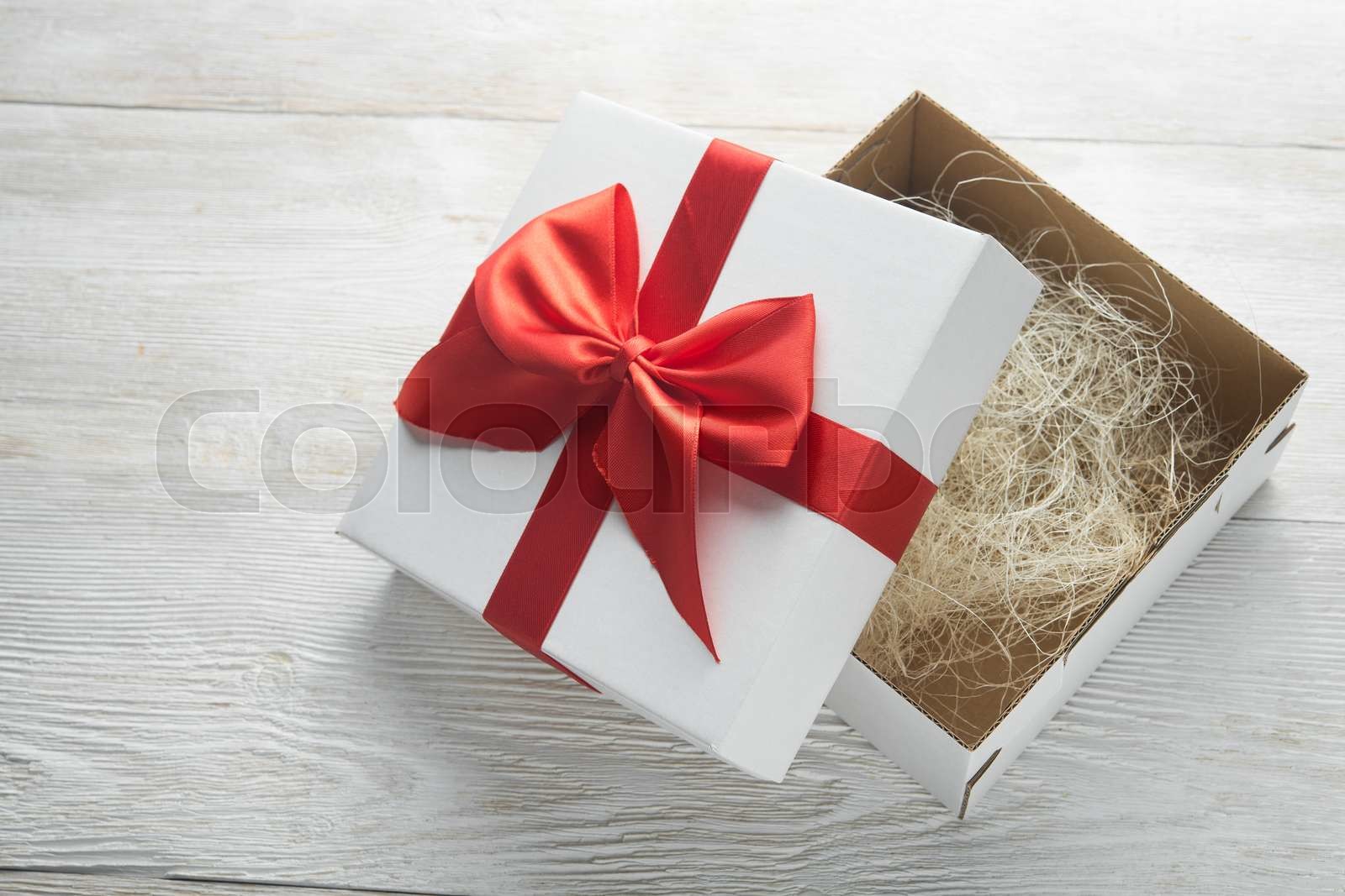 white present box | Stock image | Colourbox