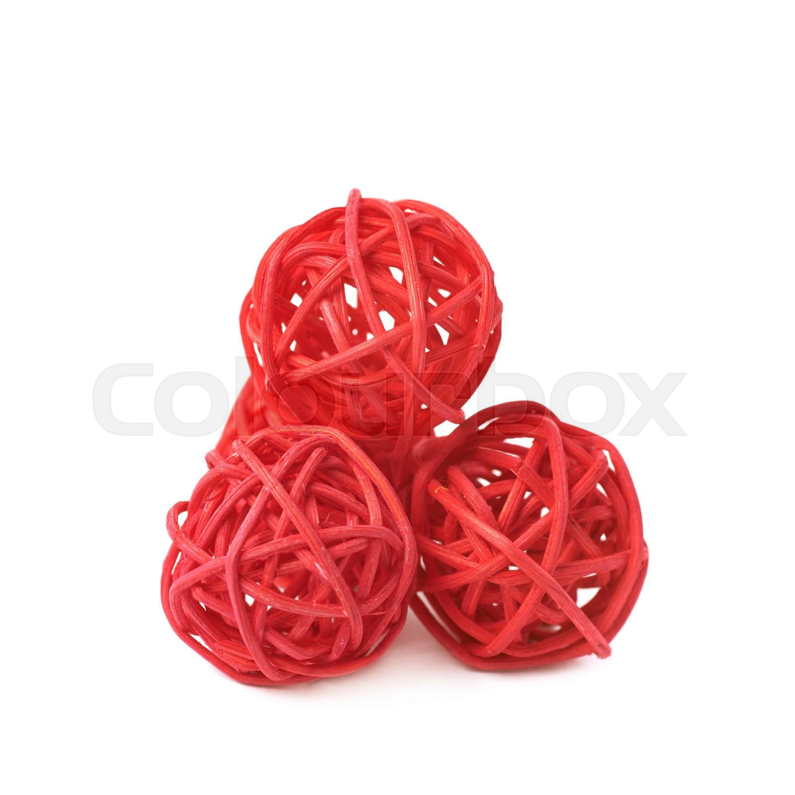 Pile of straw balls isolated | Stock image | Colourbox