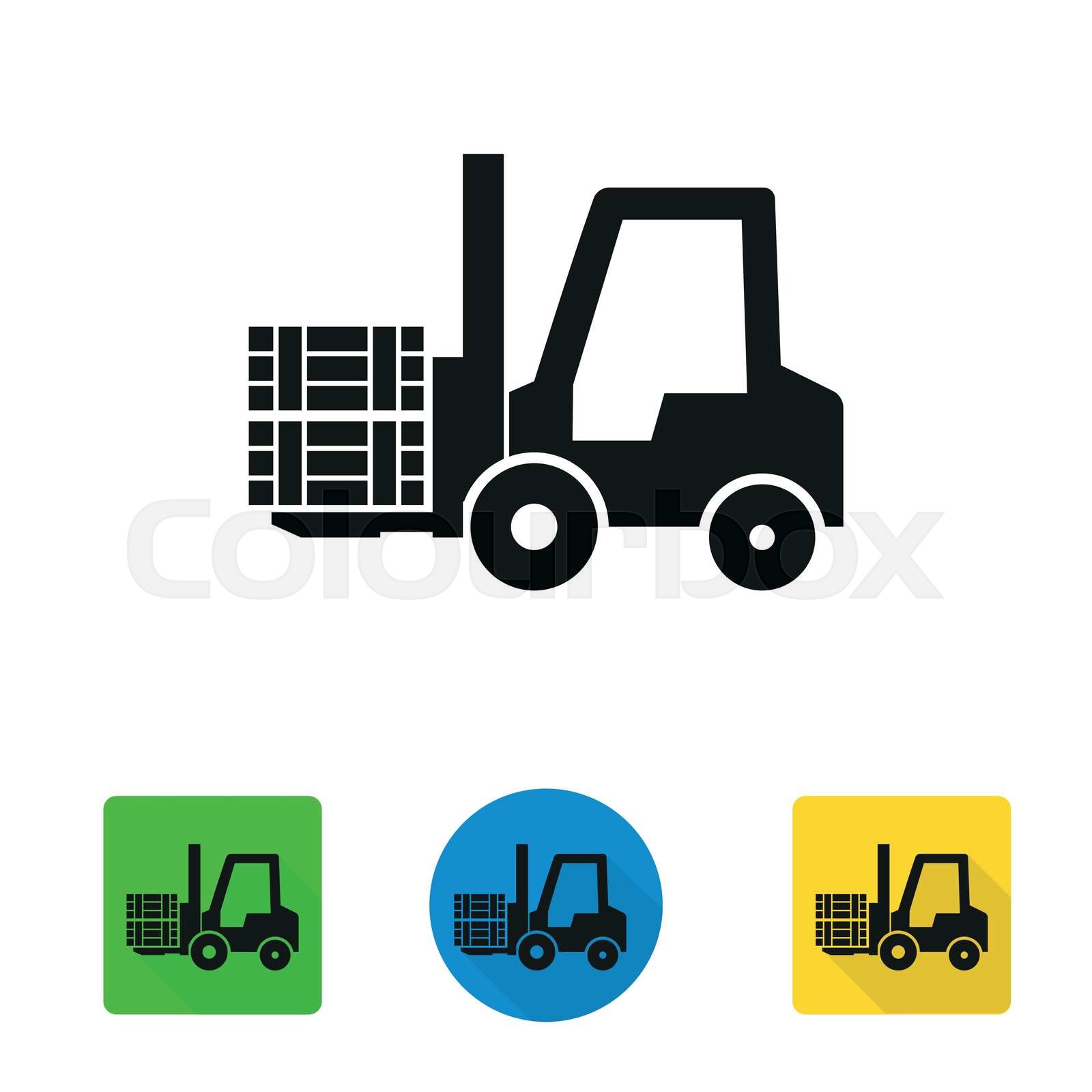 Vector forklift icon Stock vector Colourbox