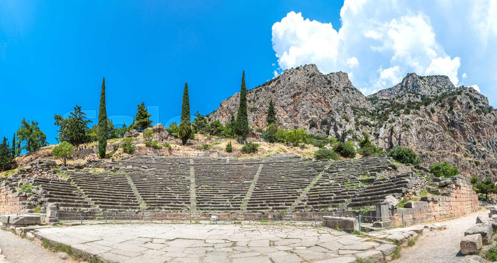 Ancient Theater In Delphi Stock Image Colourbox Ancient Theater In Delphi Stock Image Colourbox
