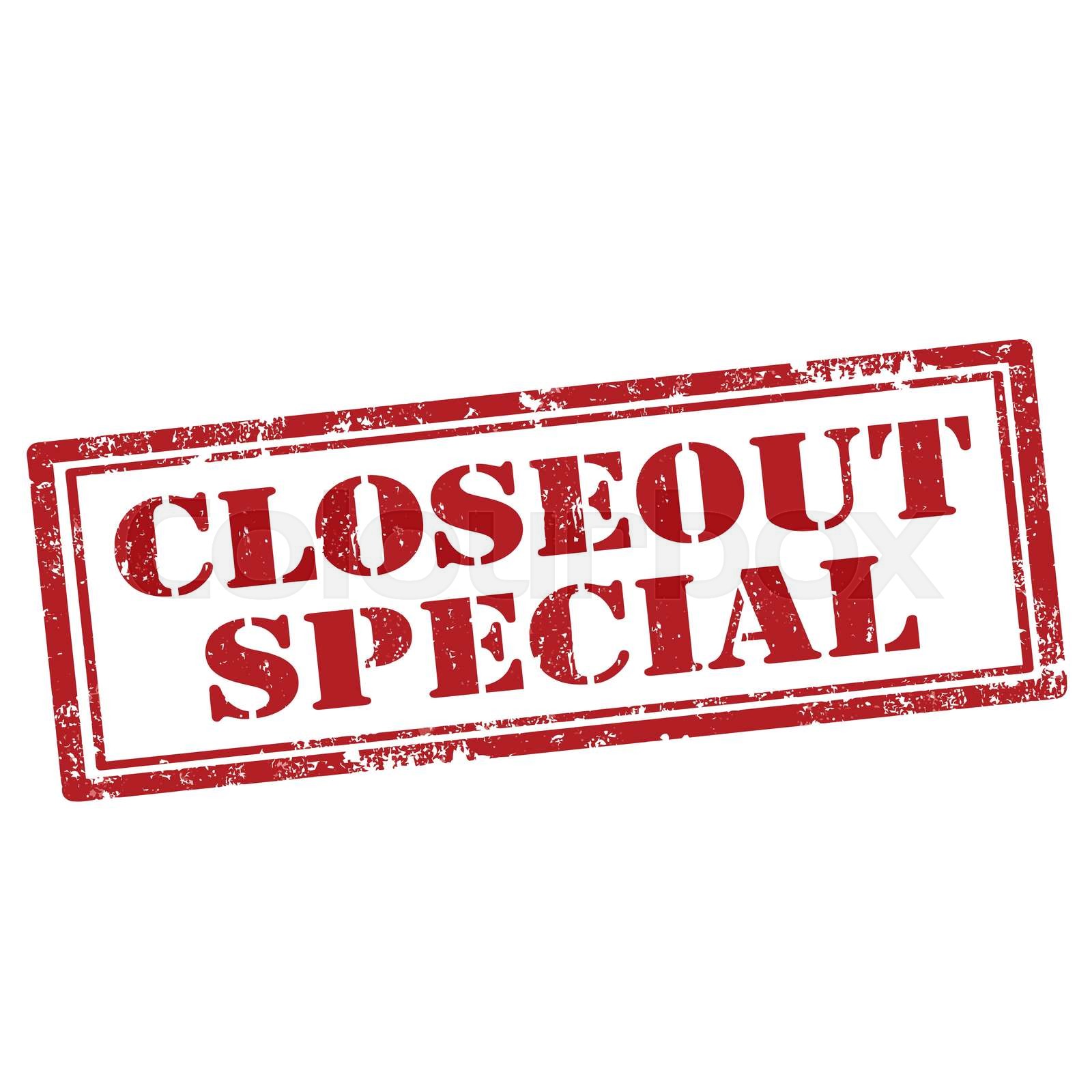 Closeout Specialstamp Stock vector Colourbox