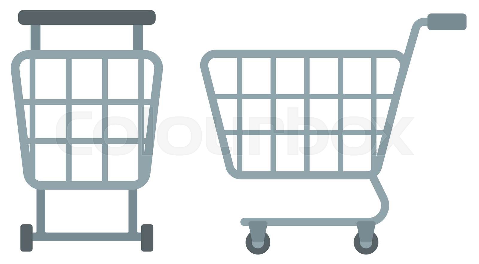 Empty shopping carts. Stock vector Colourbox