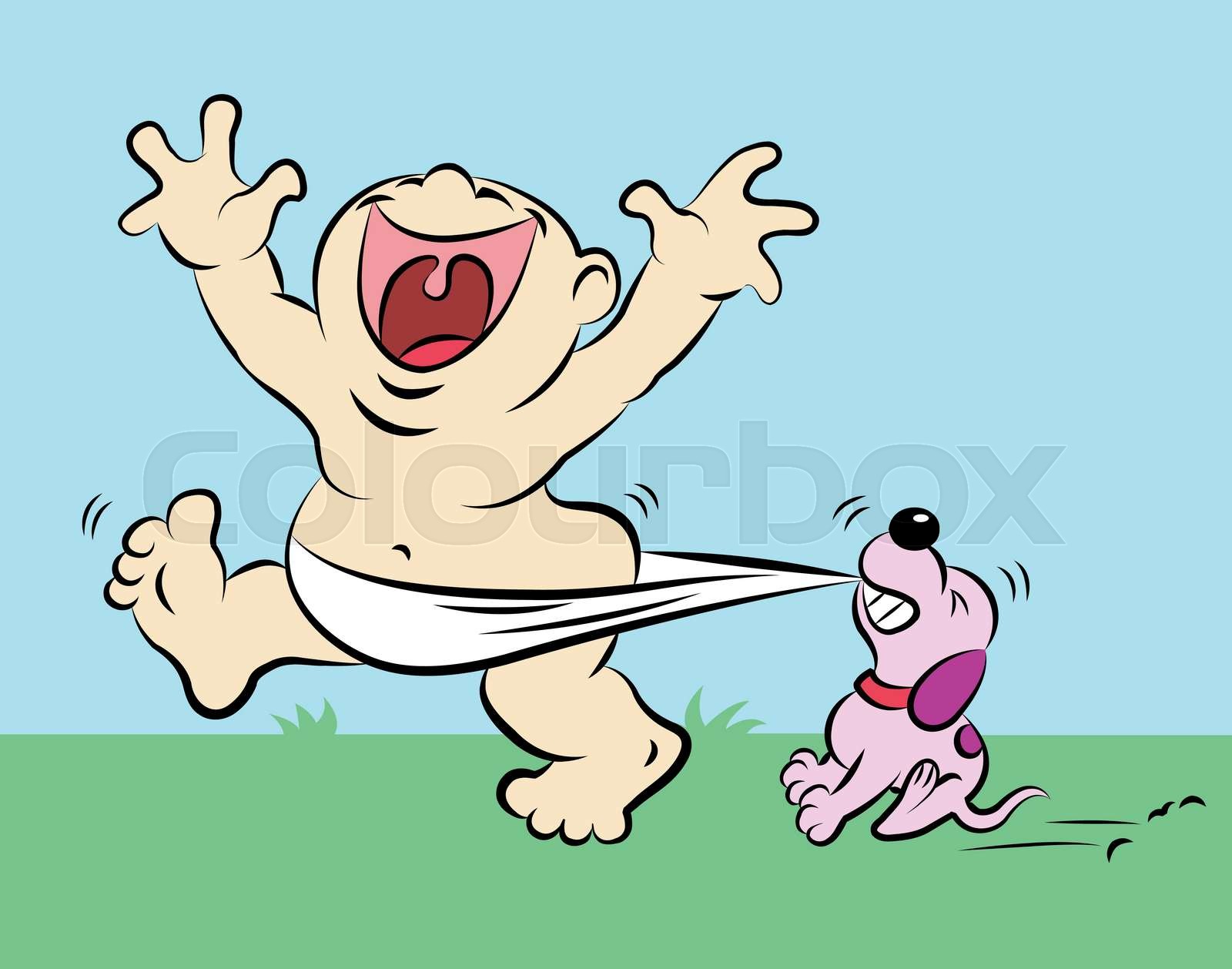 Happy baby cartoon character | Stock vector | Colourbox