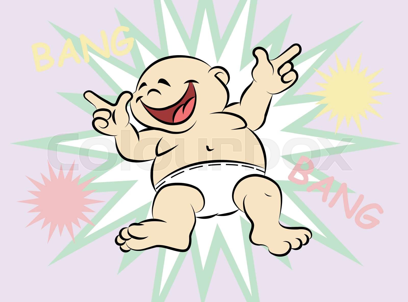 cartoon, fröhlich, baby | Stock-Vektor | Colourbox