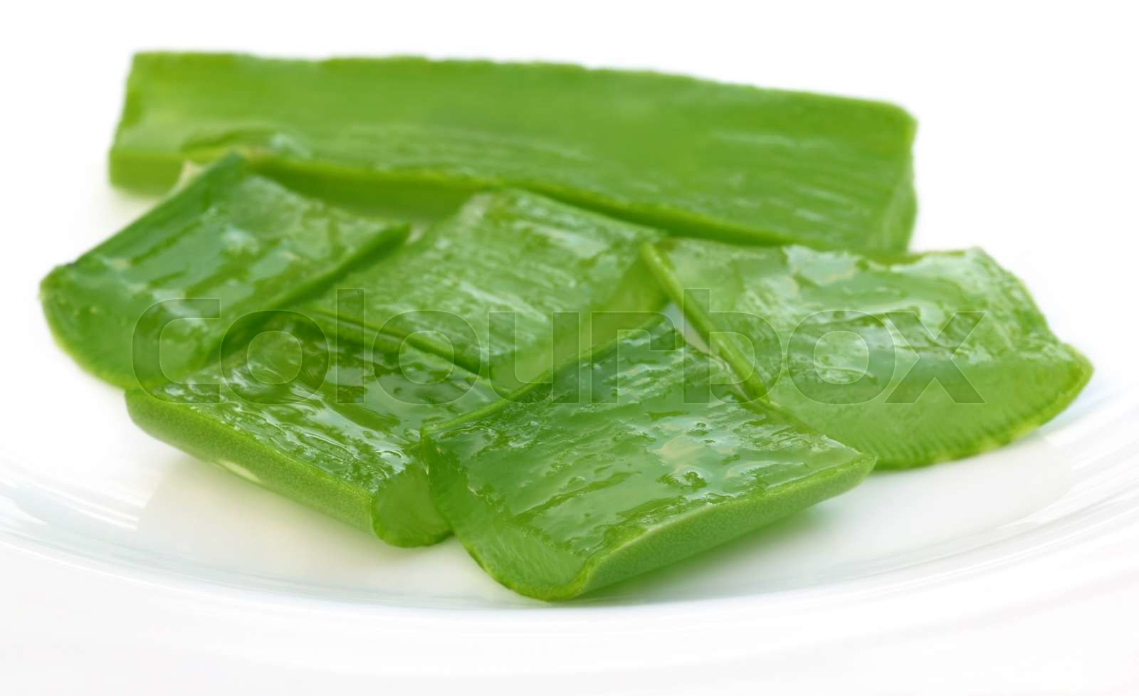 Peeled aloe vera Stock image Colourbox