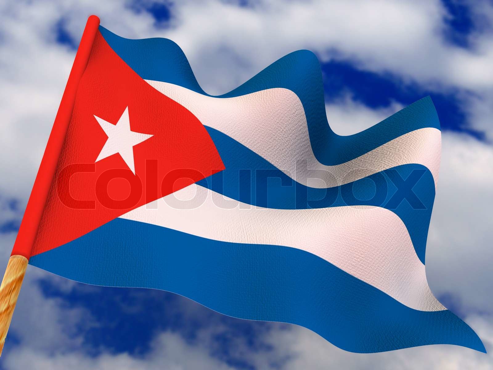 Flagge. Kuba. 3D Stock Bild Colourbox