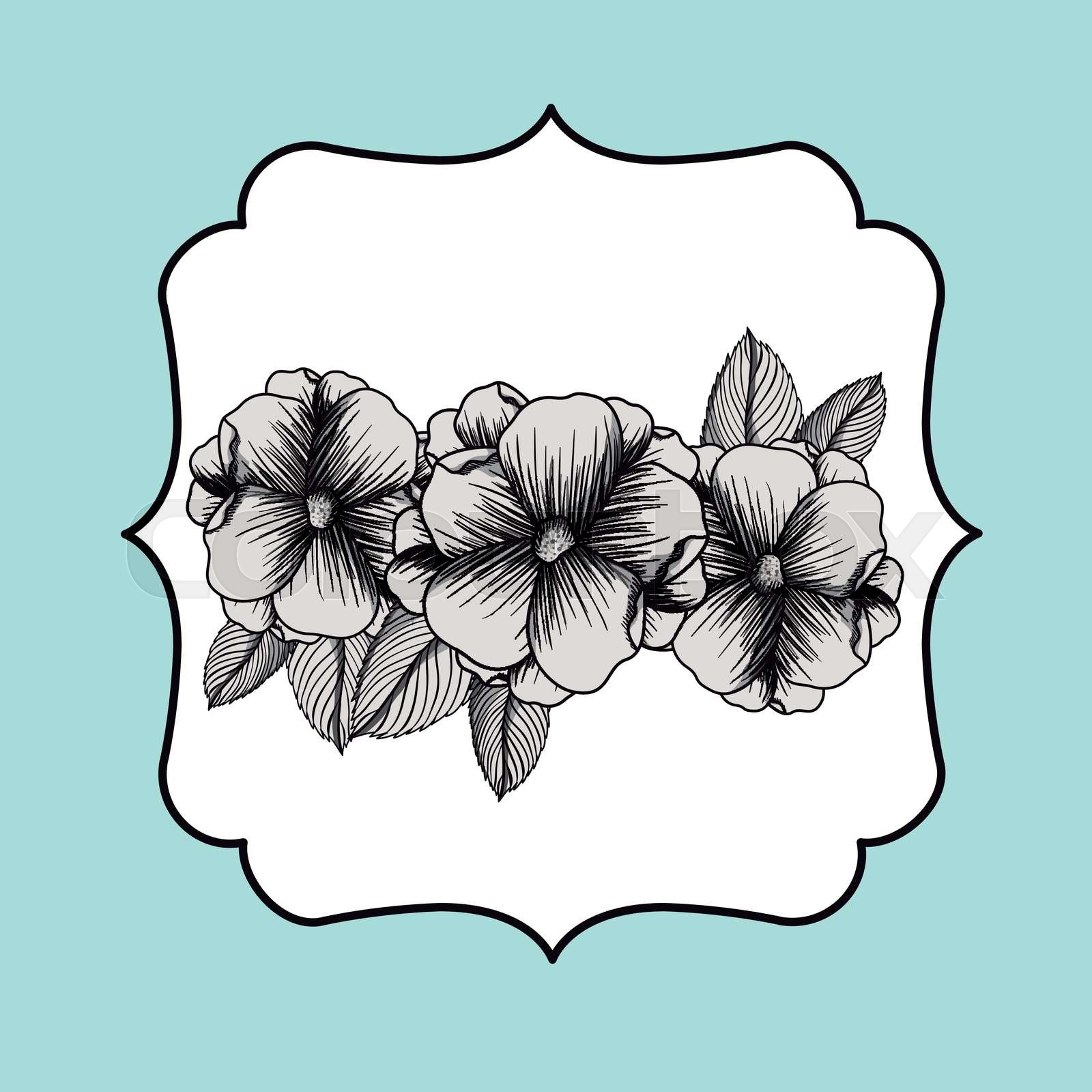 flower-drawing-design-stock-vector-colourbox