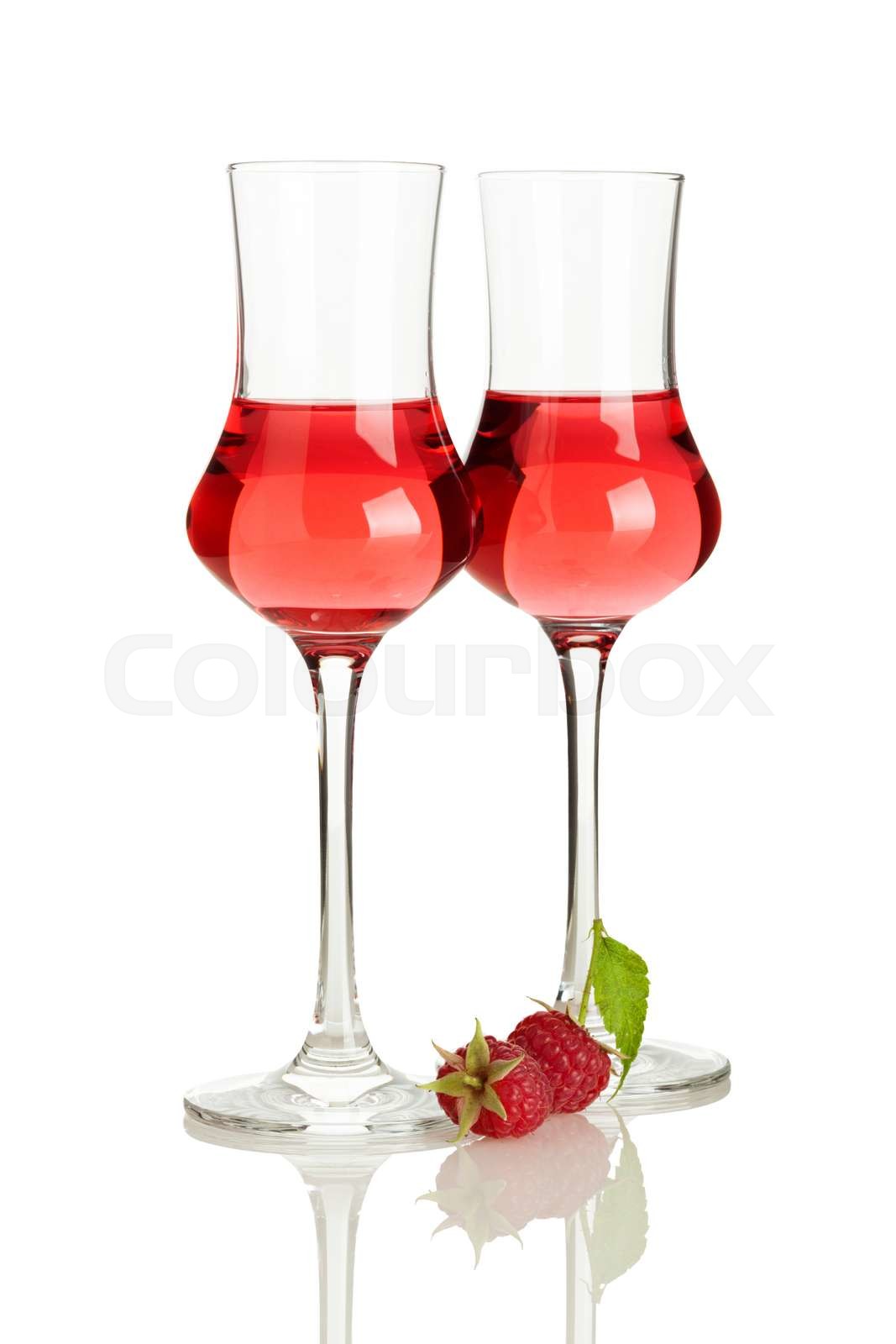 Raspberry Liqueur Isolated Stock image Colourbox