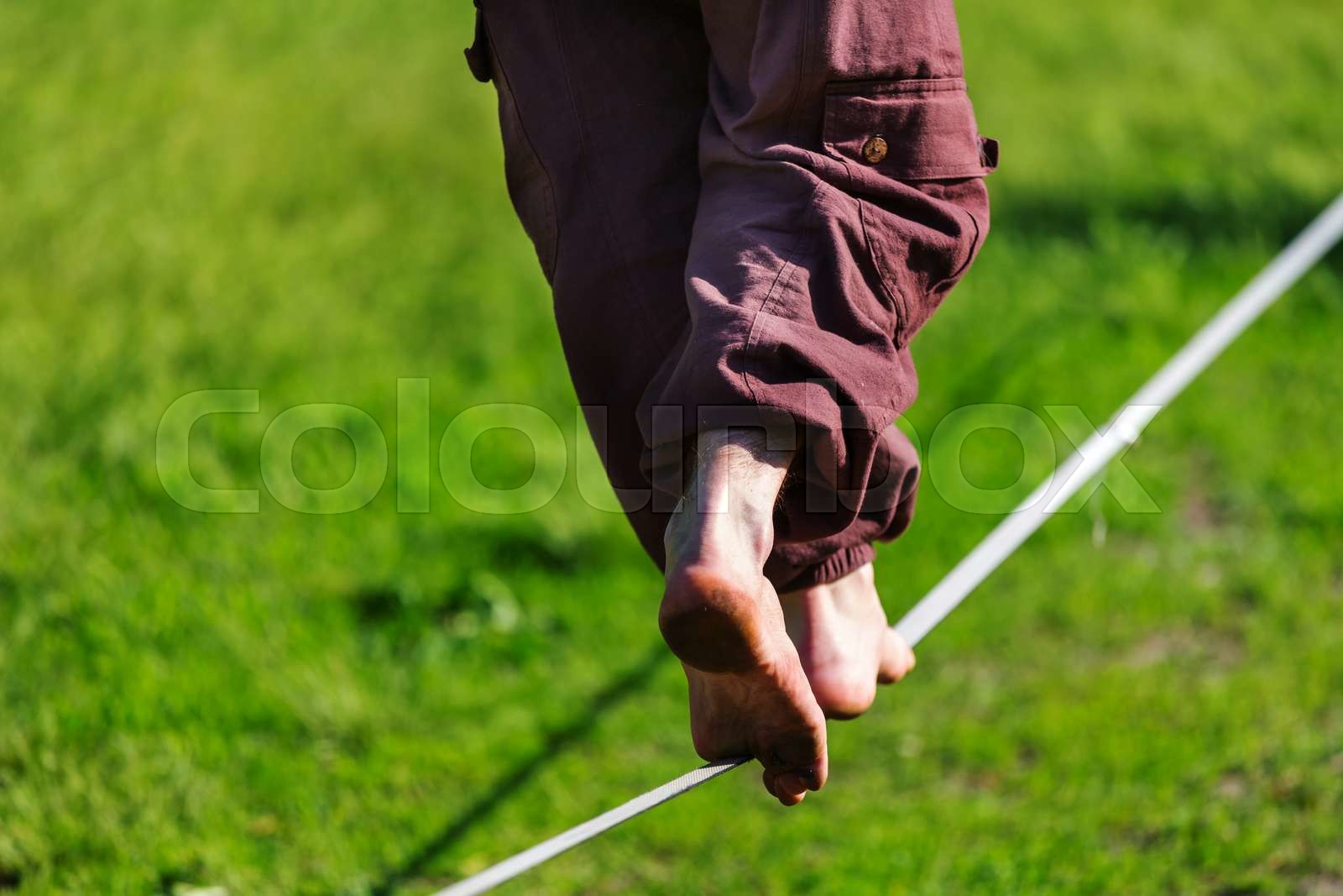 Slackline Stock image Colourbox