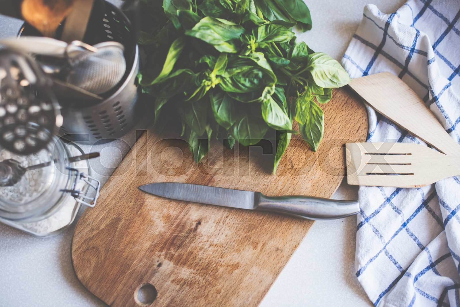 kitchen table top view | Stock image | Colourbox
