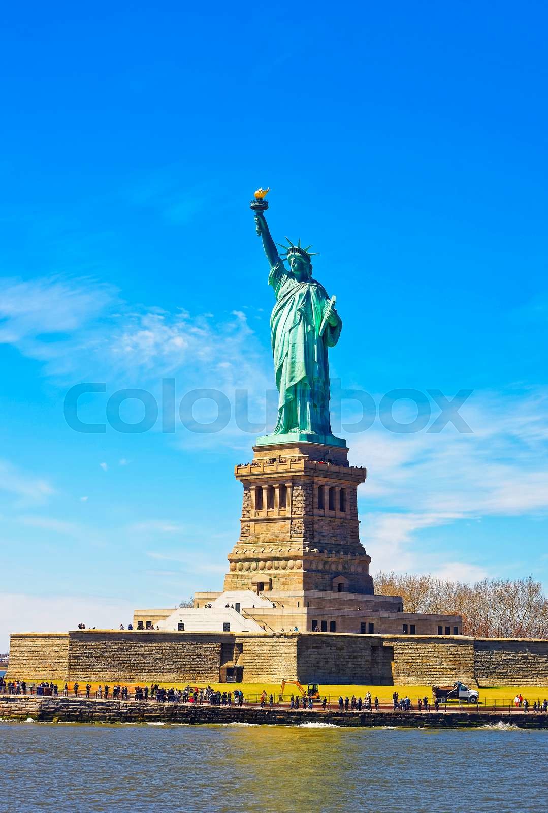 Statue of Liberty Island in Upper New York Bay Stock image Colourbox