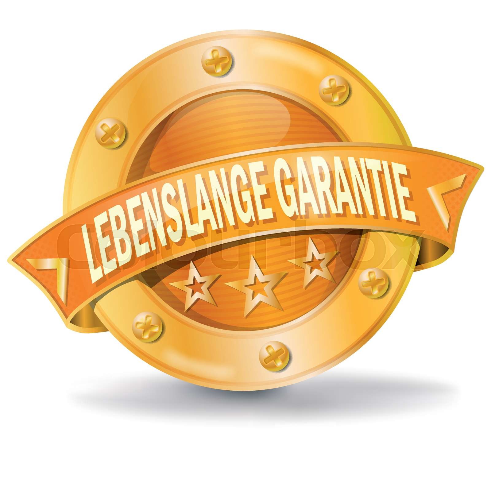 Button lebenslange Garantie StockVektor Colourbox