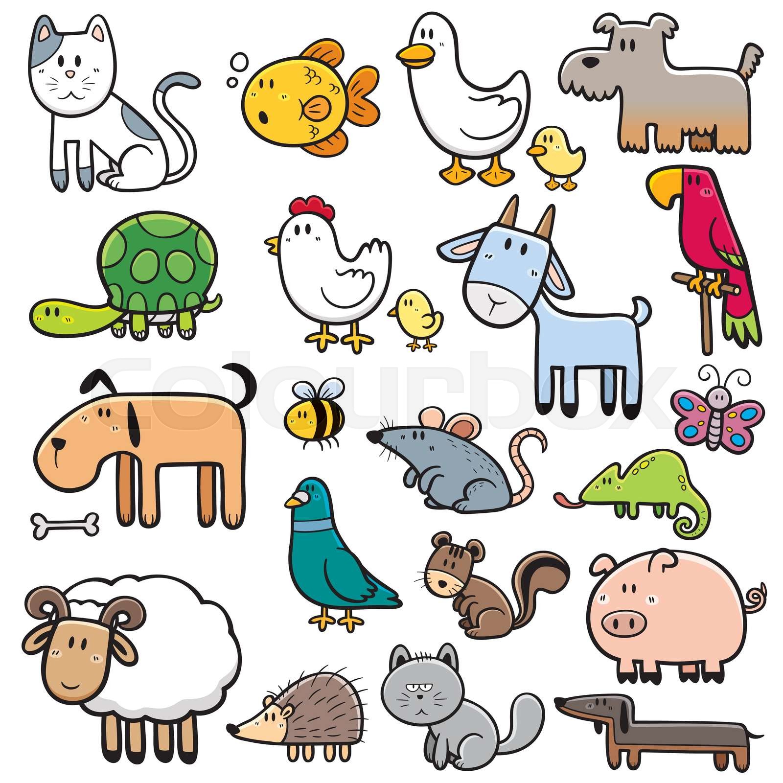 Animals Stock Vector Colourbox