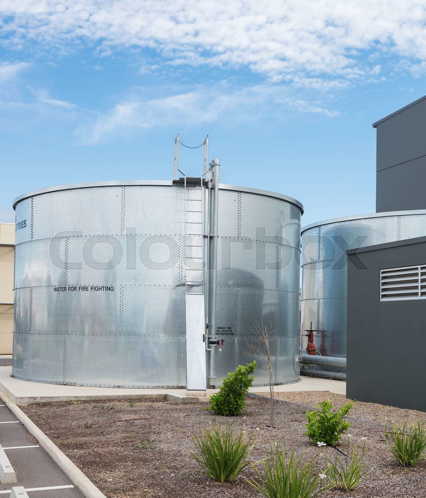 water tank Stock image Colourbox