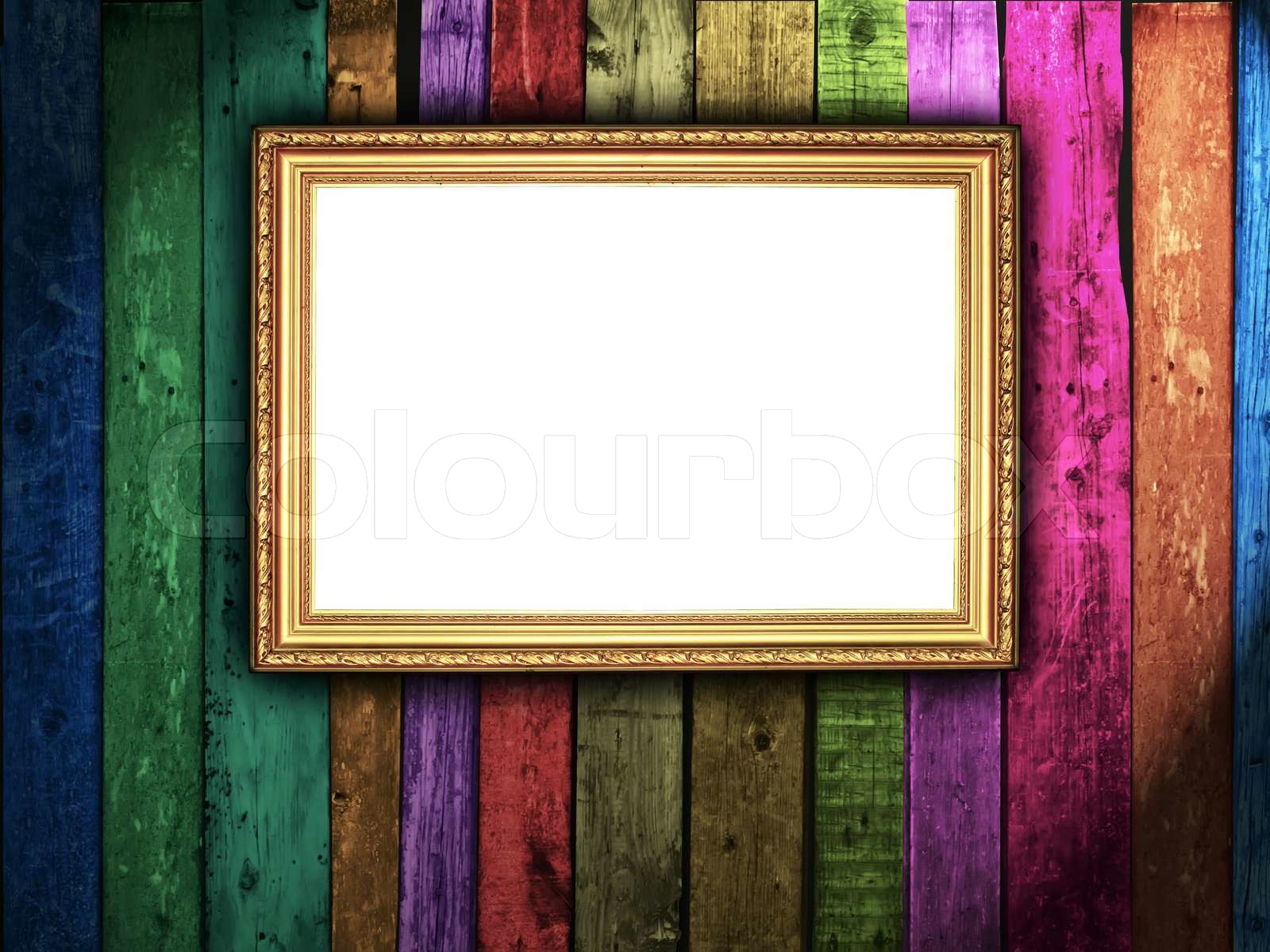 Carved Frame on Wood Background | Stock image | Colourbox