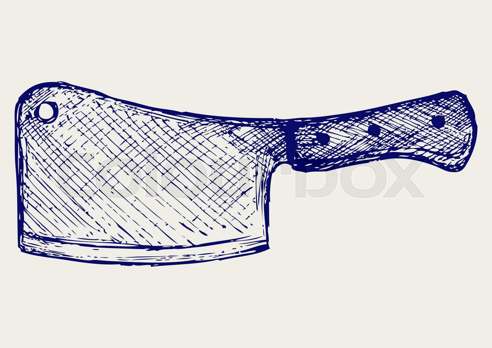 Meat cleaver knife Stock vector Colourbox