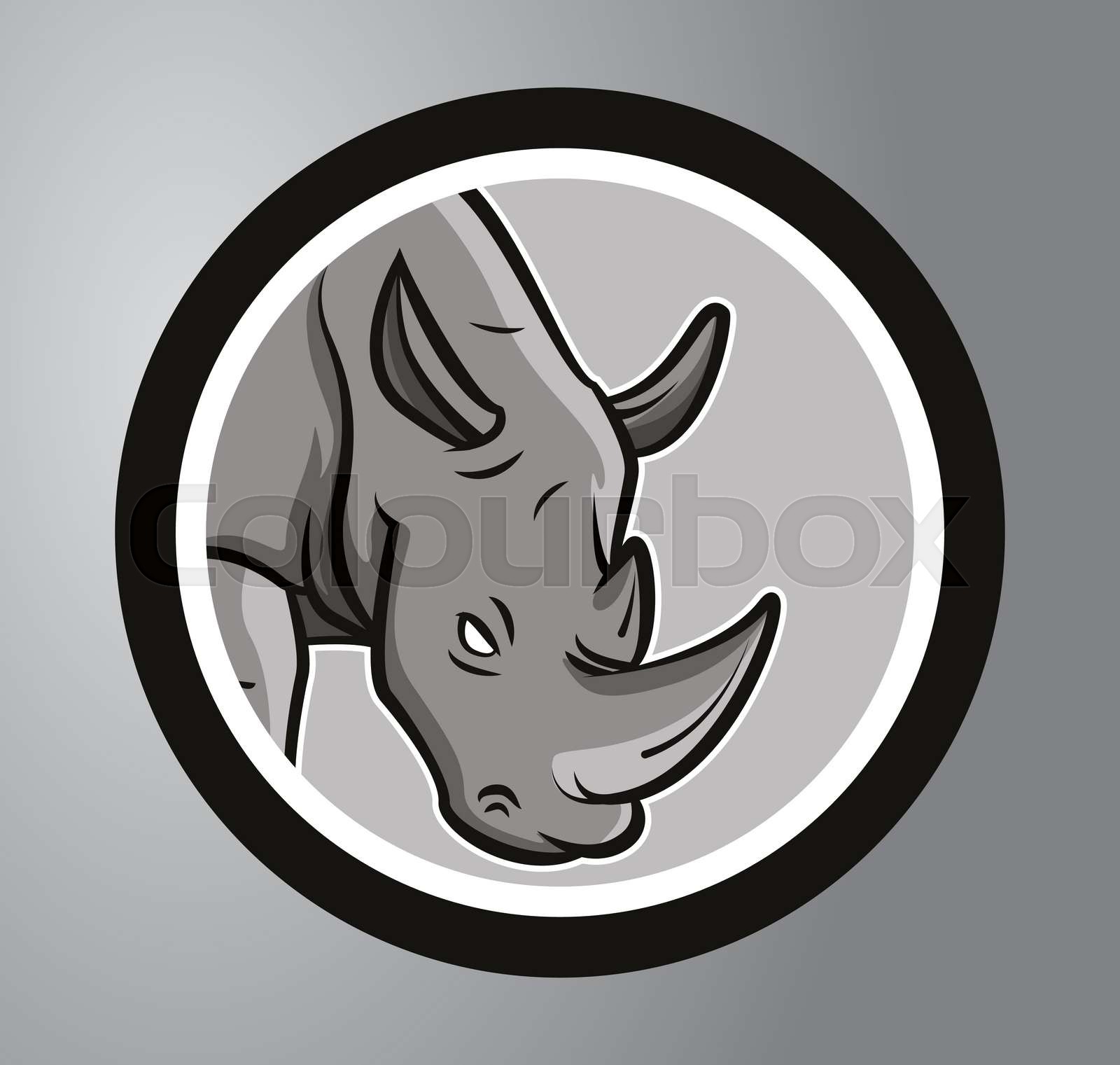 Rhino Sticker Stock vector Colourbox
