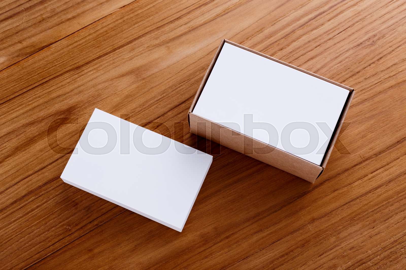 Business card blank mockup Stock image Colourbox