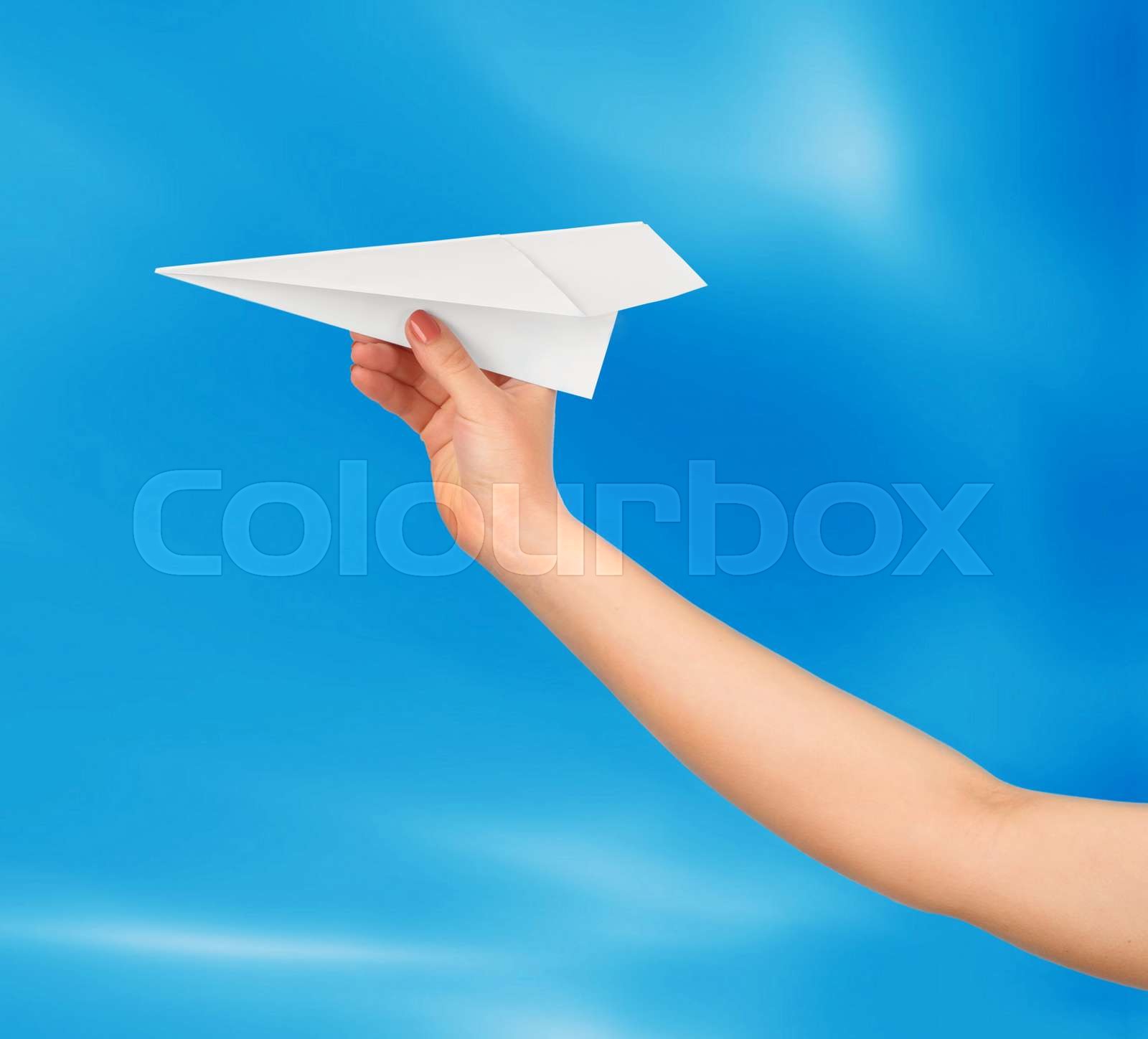 Businesswoman Throwing White Paper Plane Stock Image Colourbox Businesswoman Throwing White Paper Plane Stock Image Colourbox