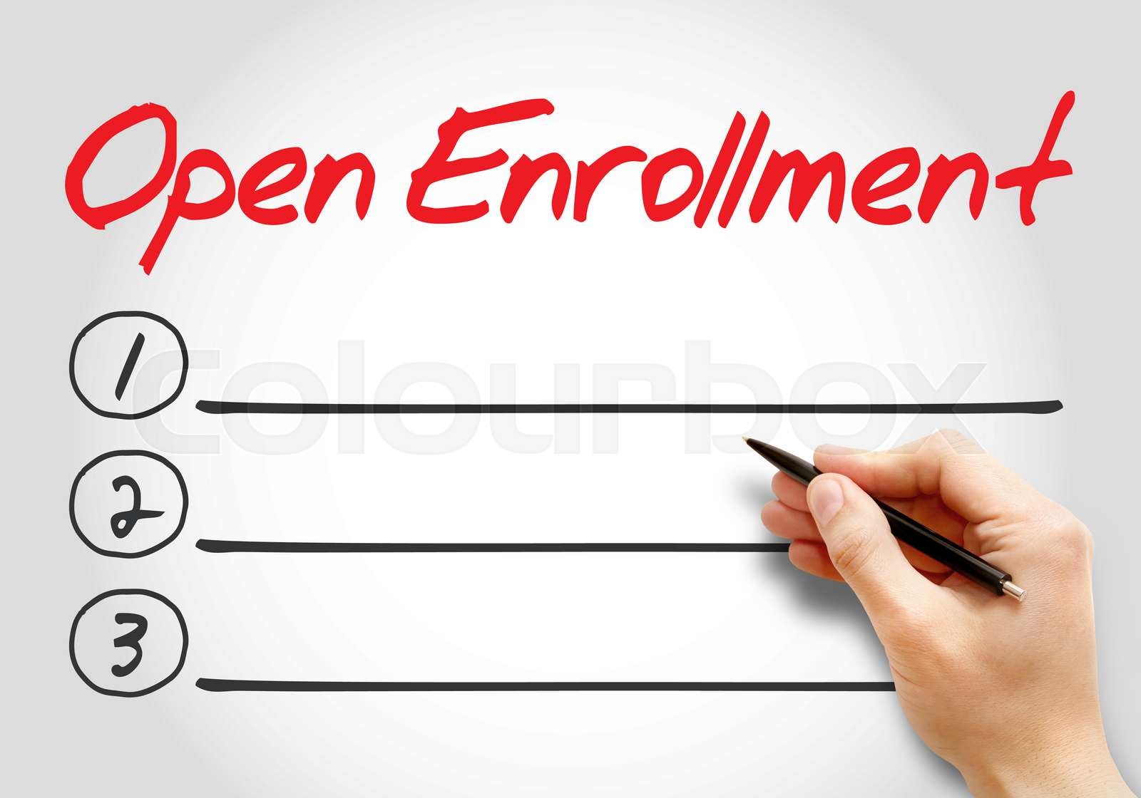 Open Enrollment blank list | Stock image | Colourbox