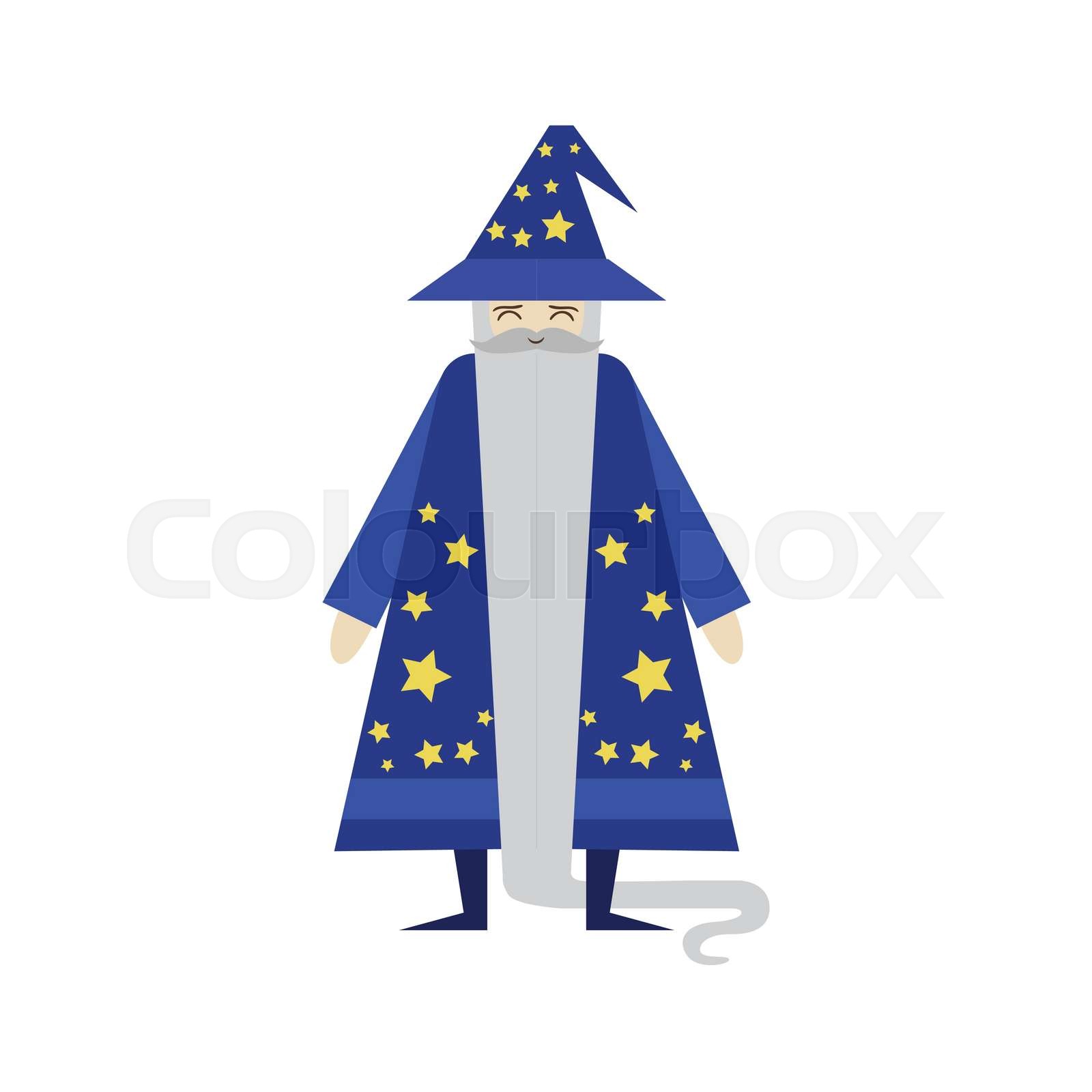 Fairytale Wizard Drawing Stock Vector Colourbox