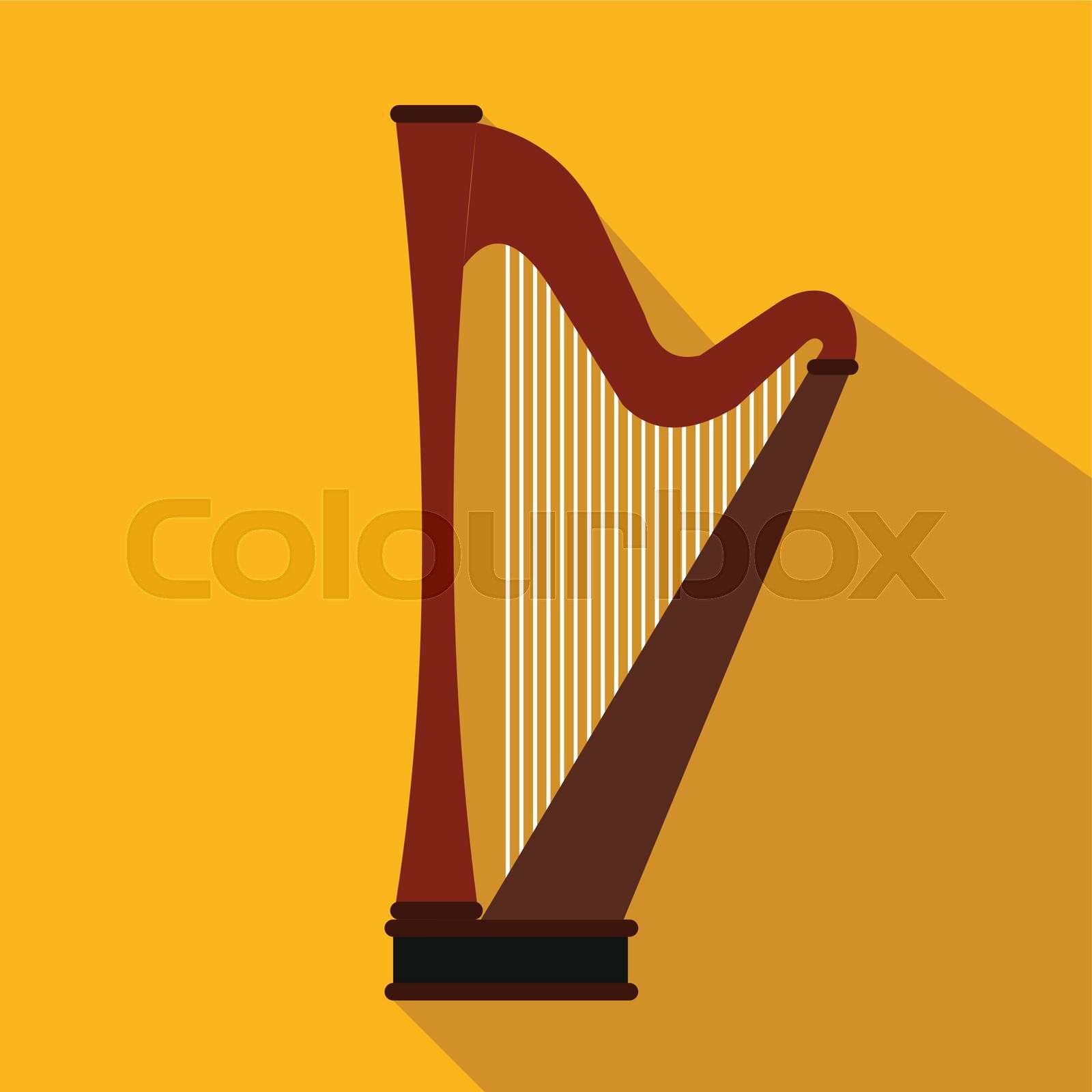 harfe, lyra, icon | Stock-Vektor | Colourbox