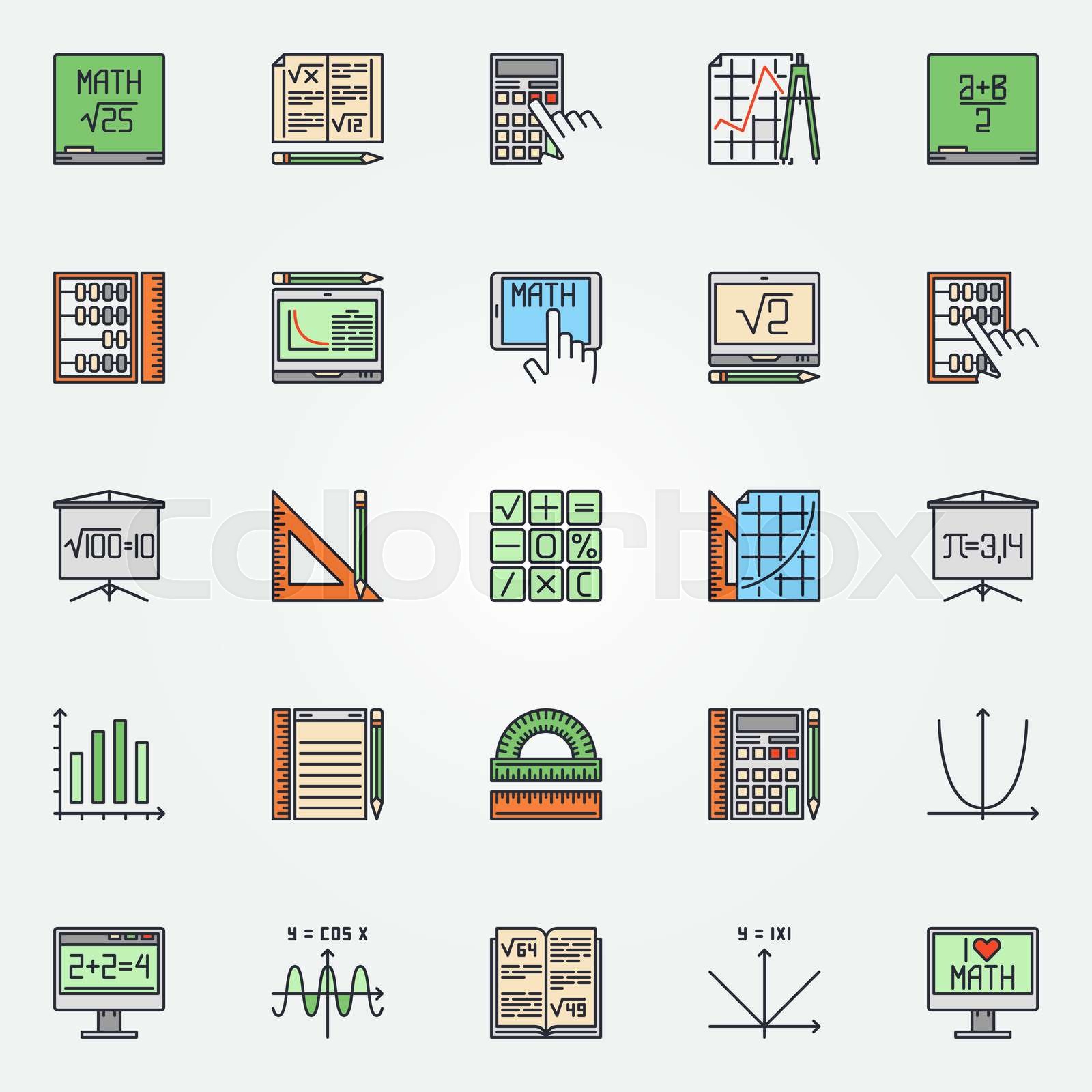 matematik, illustration, logo | Stock vektor | Colourbox