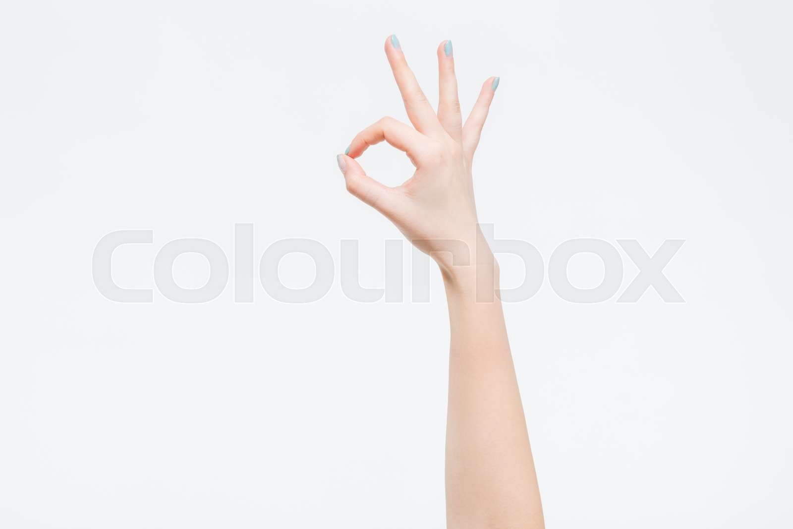 Female hand showing ok sign | Stock image | Colourbox