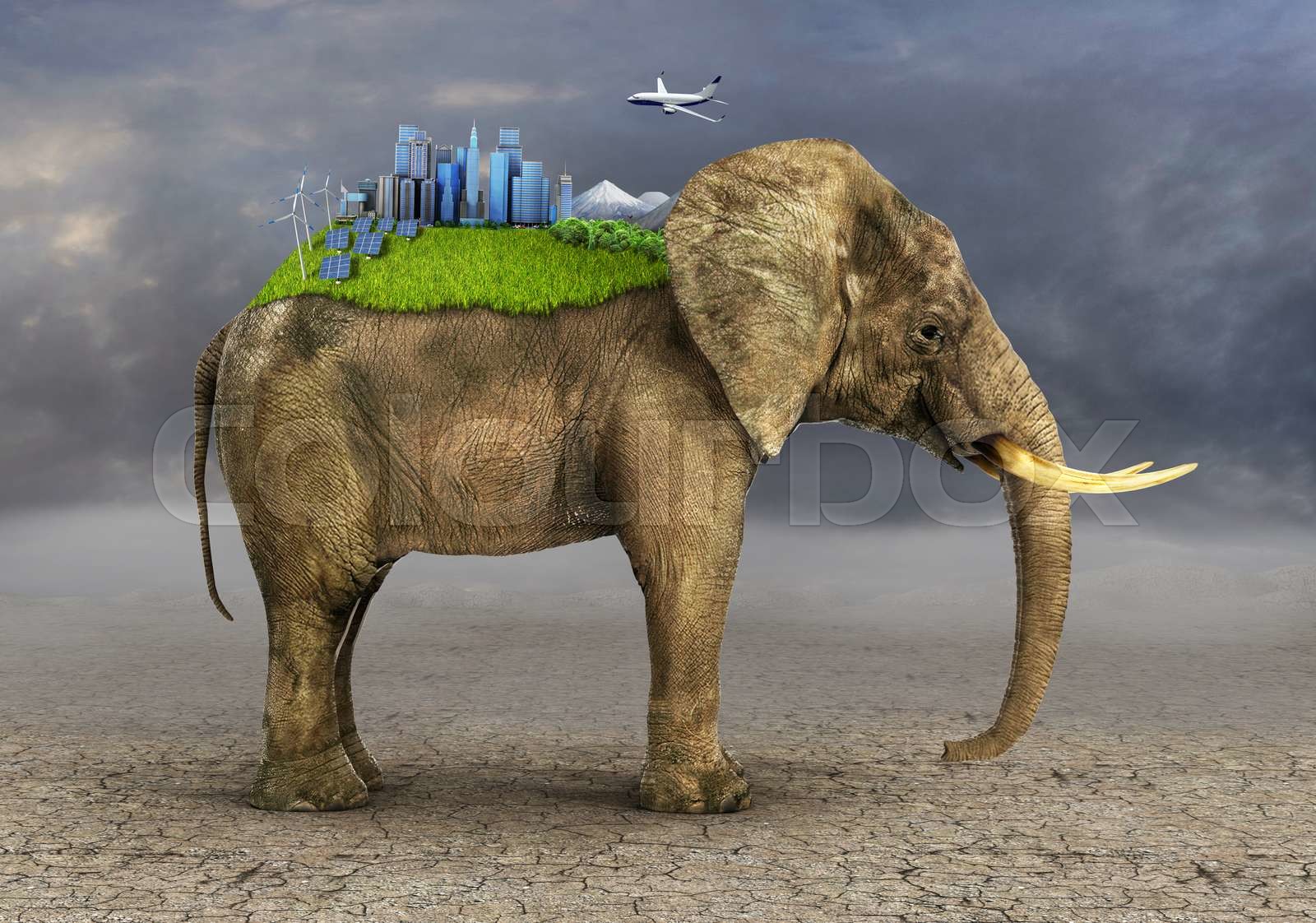 Concept Of Stability Future World On The African Elephant S Back Eco Concept Of Stability Future World On The African Elephant S Back Eco