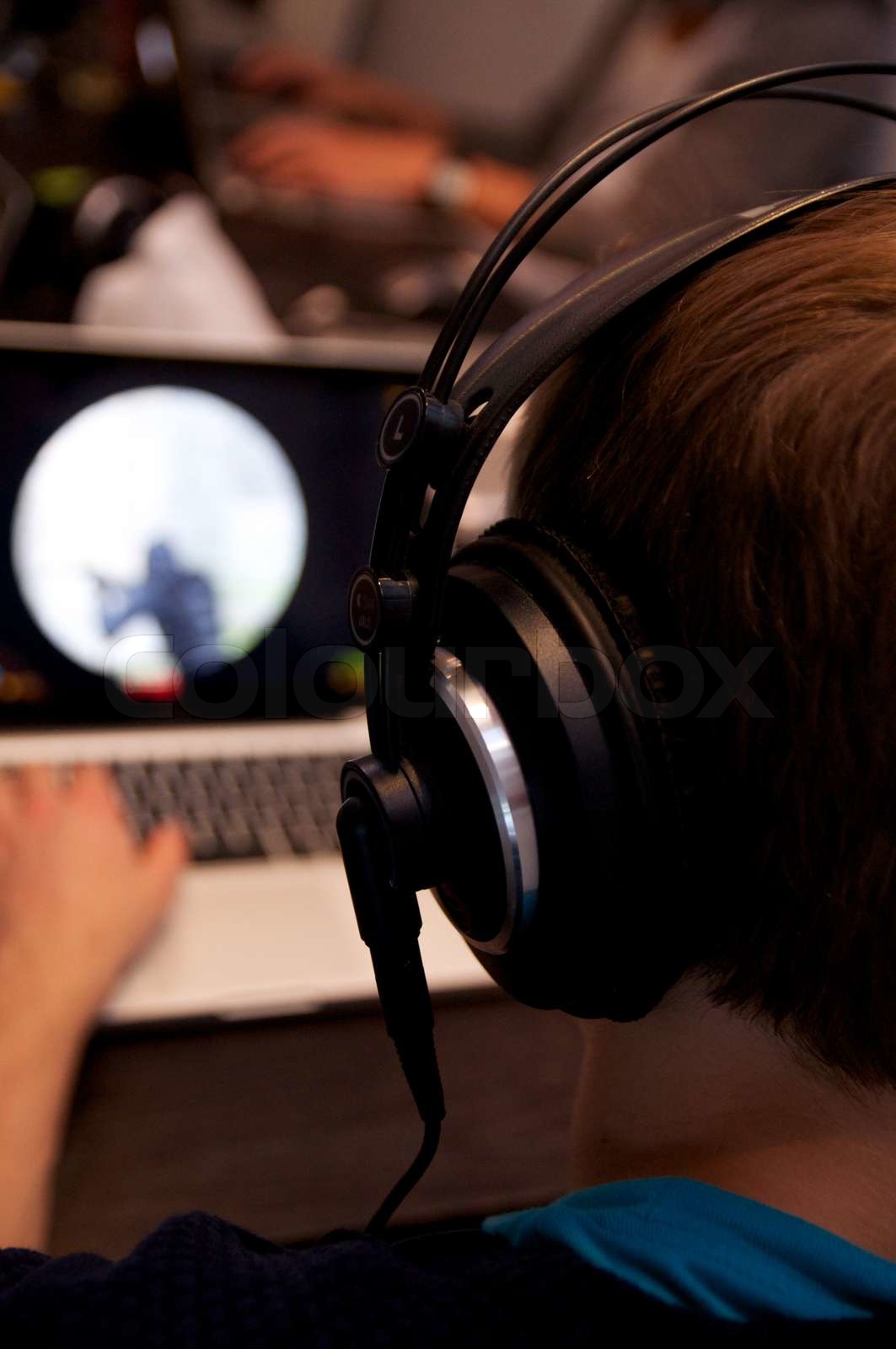 lan, computer, spielen Stock Bild Colourbox