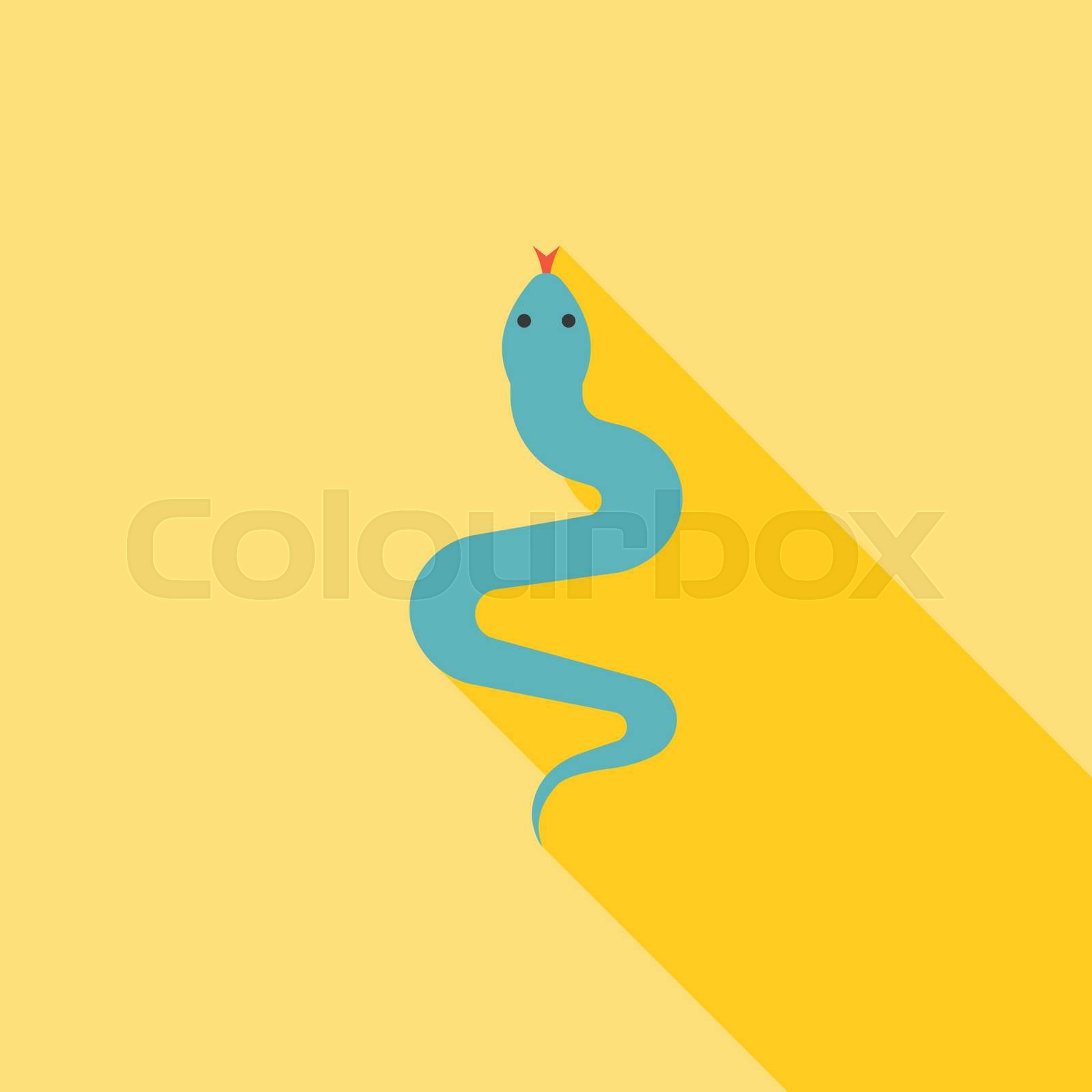 Snake icon with shadow | Stock vector | Colourbox