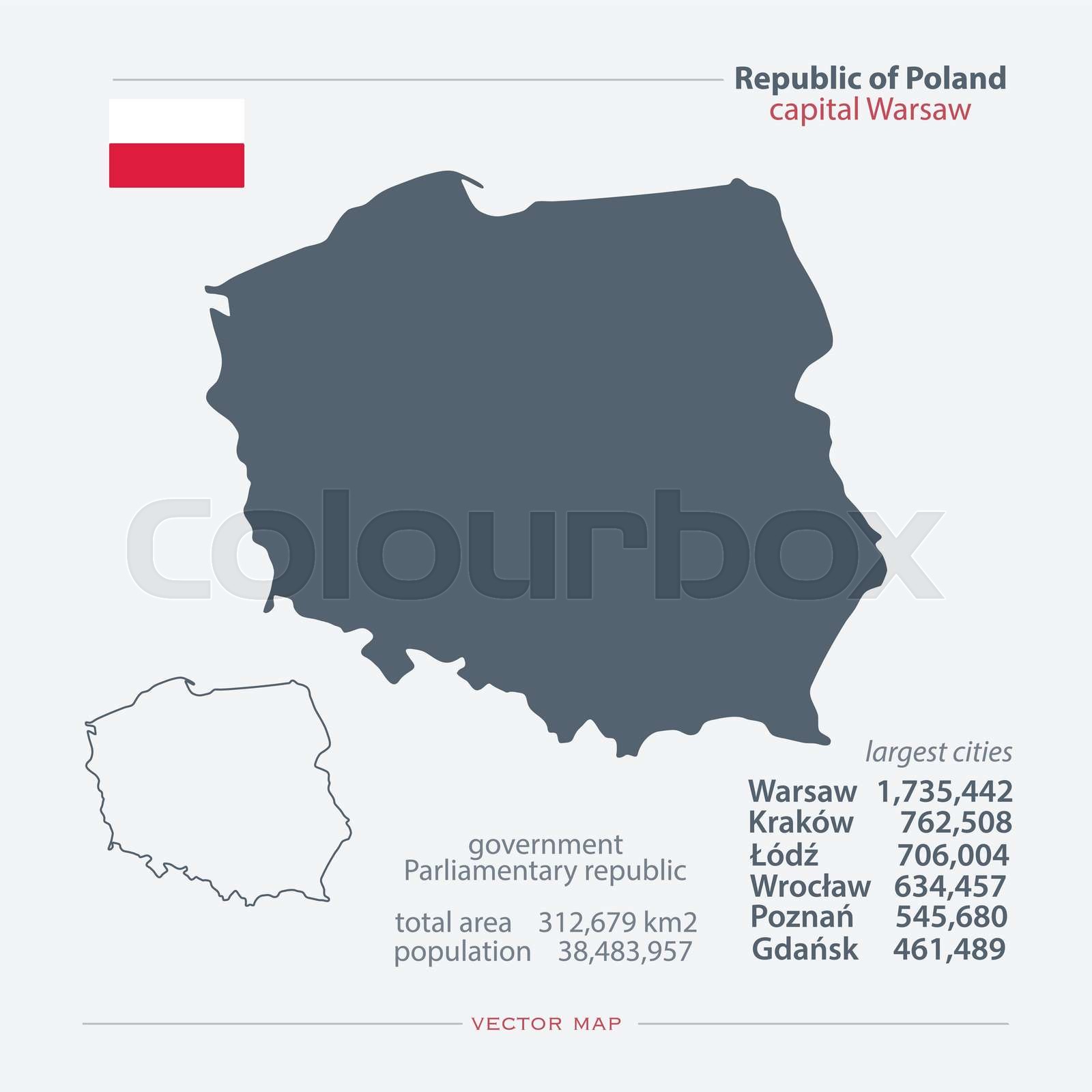 polen, diagram, geografi Stock vektor Colourbox