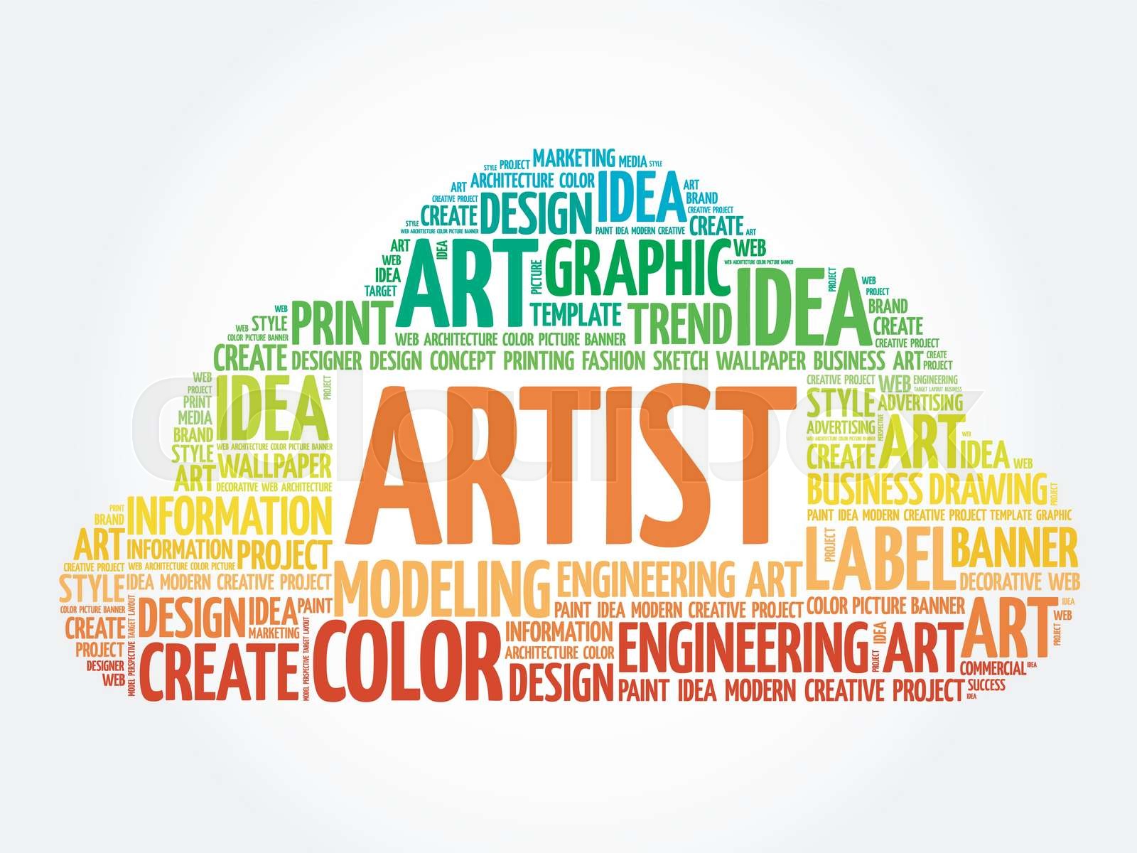 Artist Word Cloud Stock Vector Colourbox Artist Word Cloud Stock Vector Colourbox