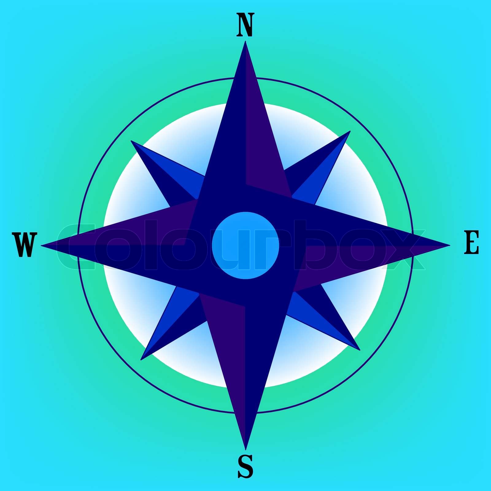 Windrose , Vektorillustrationen StockVektor Colourbox