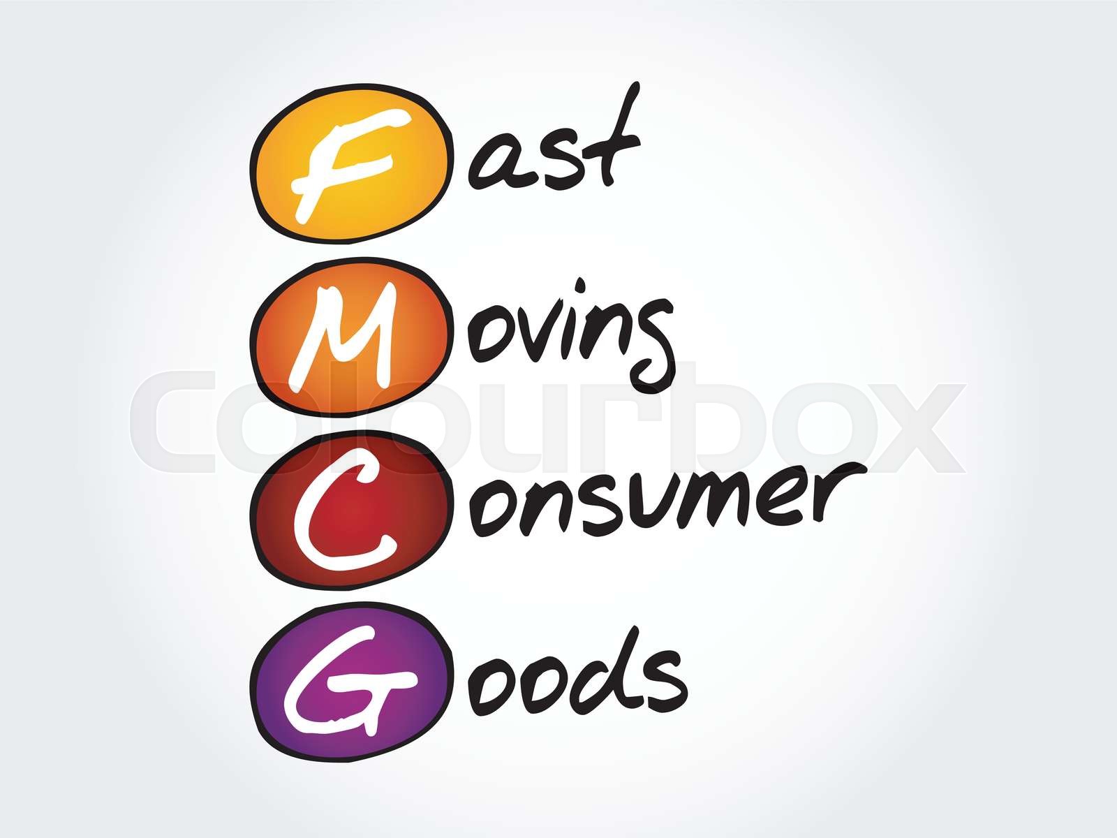 FMCG Fast Moving Consumer Goods Stock vector Colourbox
