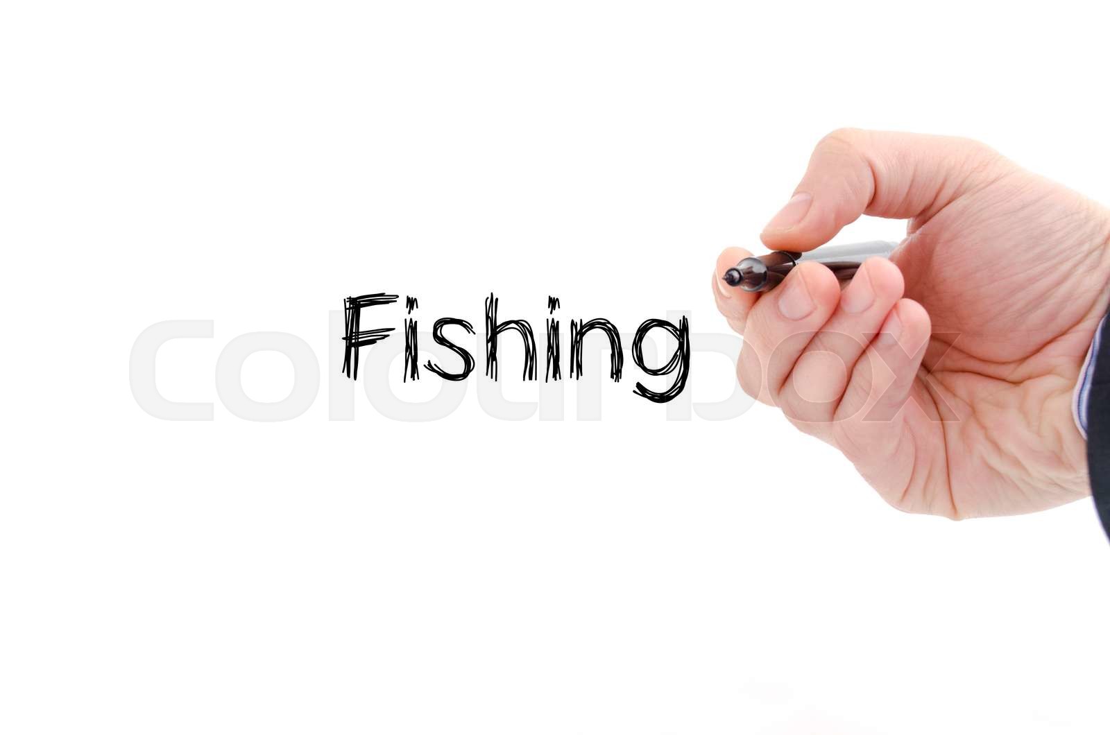 Fishing text concept | Stock image | Colourbox