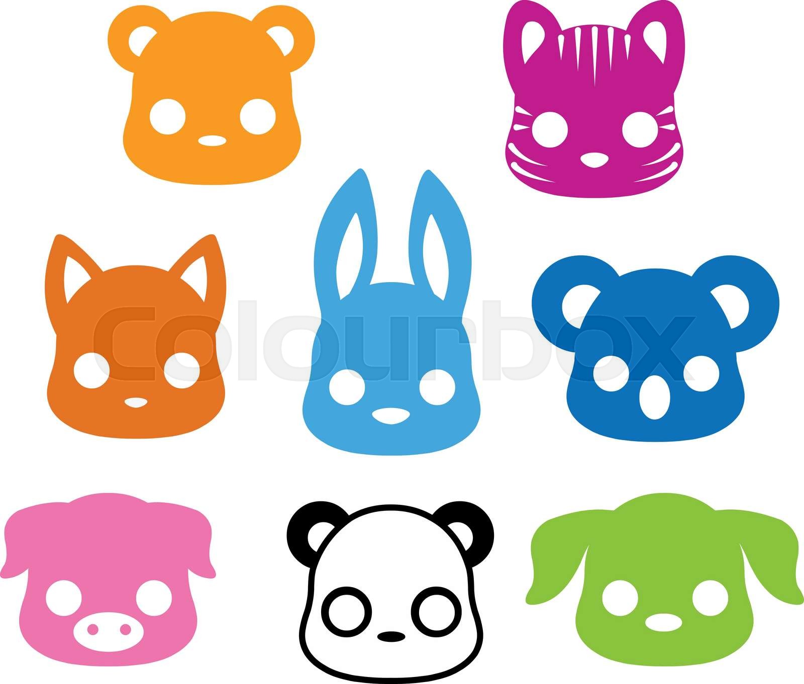 Animal Set Stock Vector Colourbox