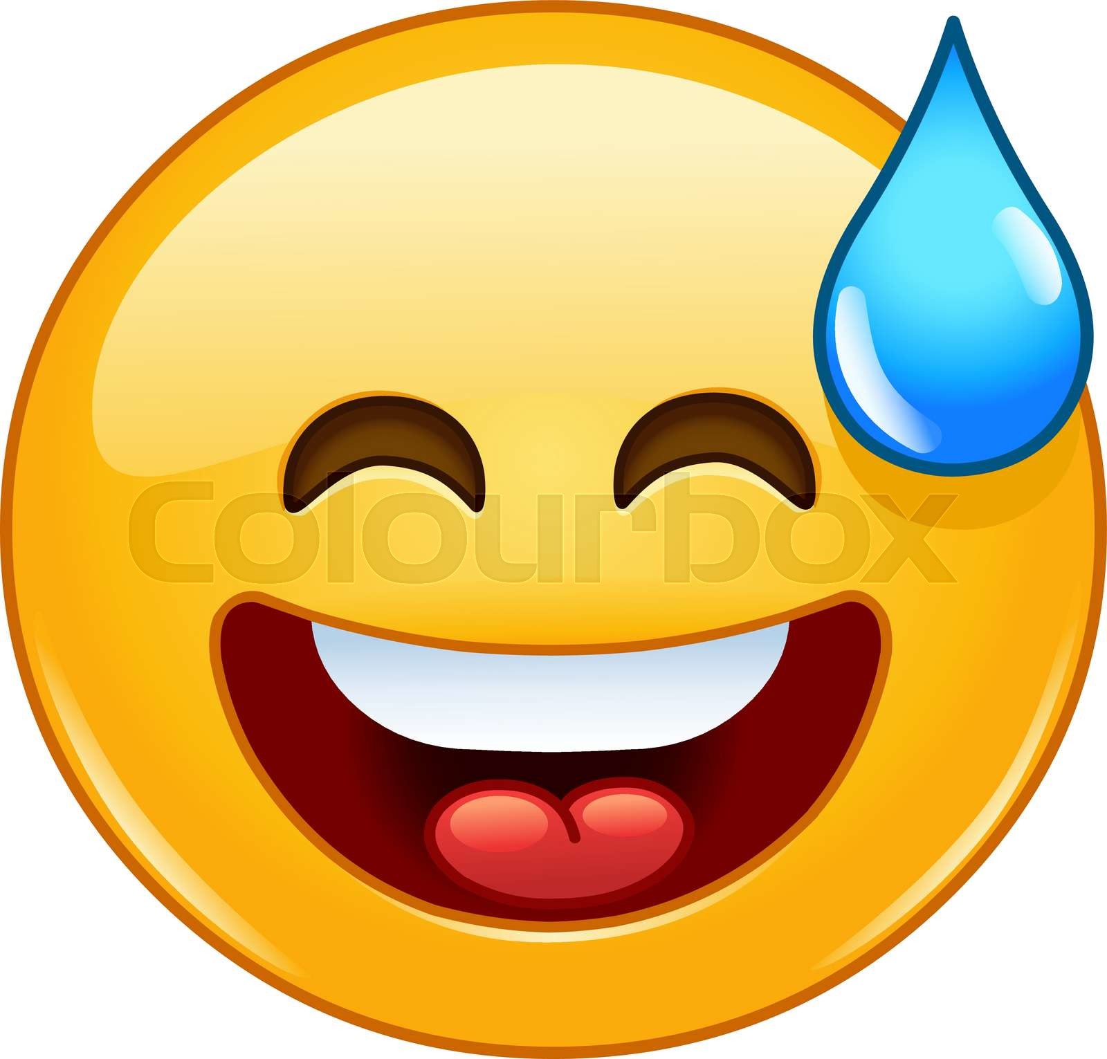 smiley, emoji, schweiß | Stock-Vektor | Colourbox