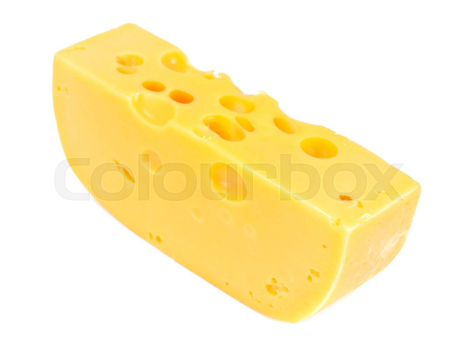Swiss Cheese Isolated on White Background Stock image Colourbox