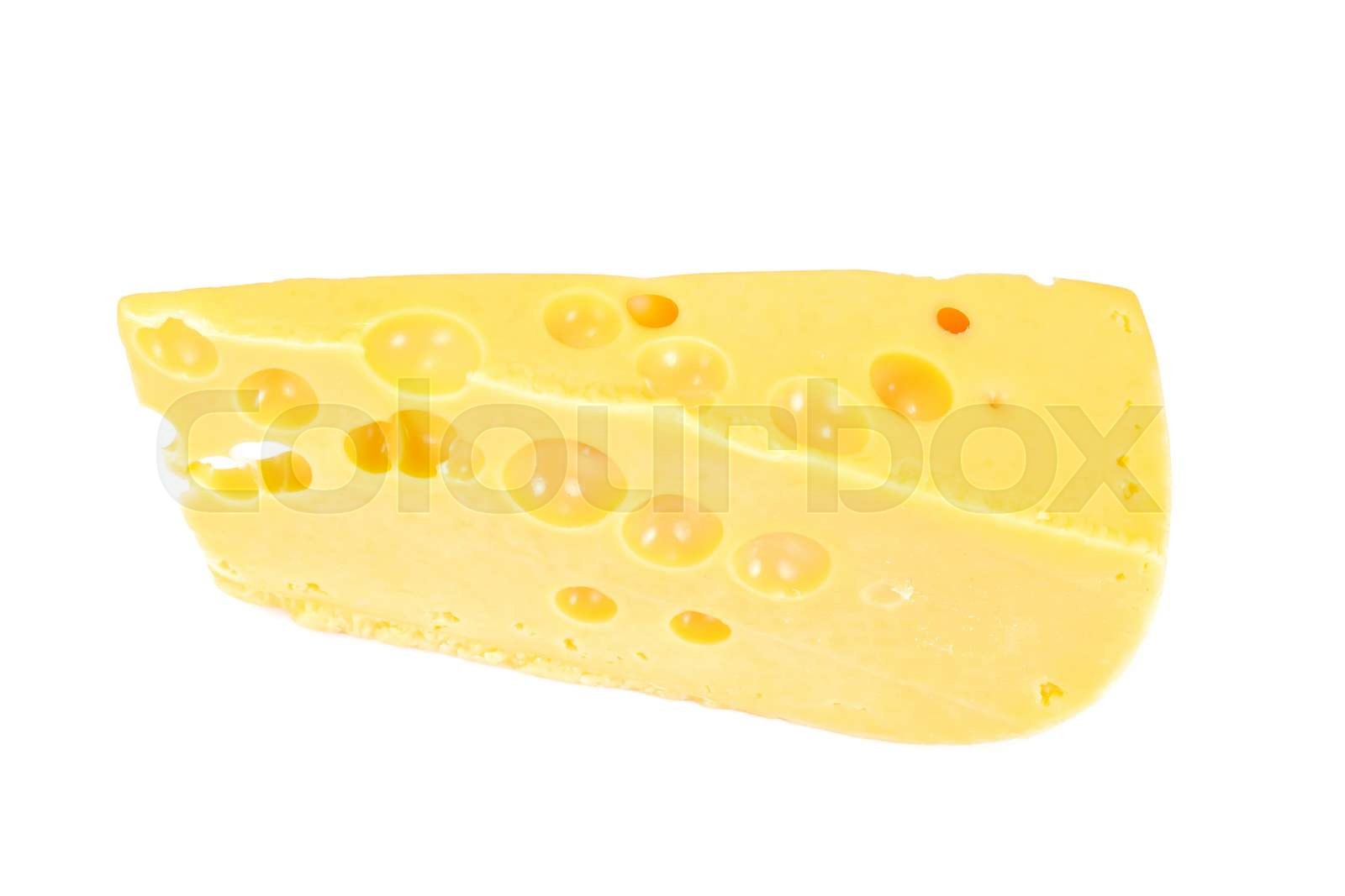 Swiss Cheese Isolated on White Background Stock image Colourbox