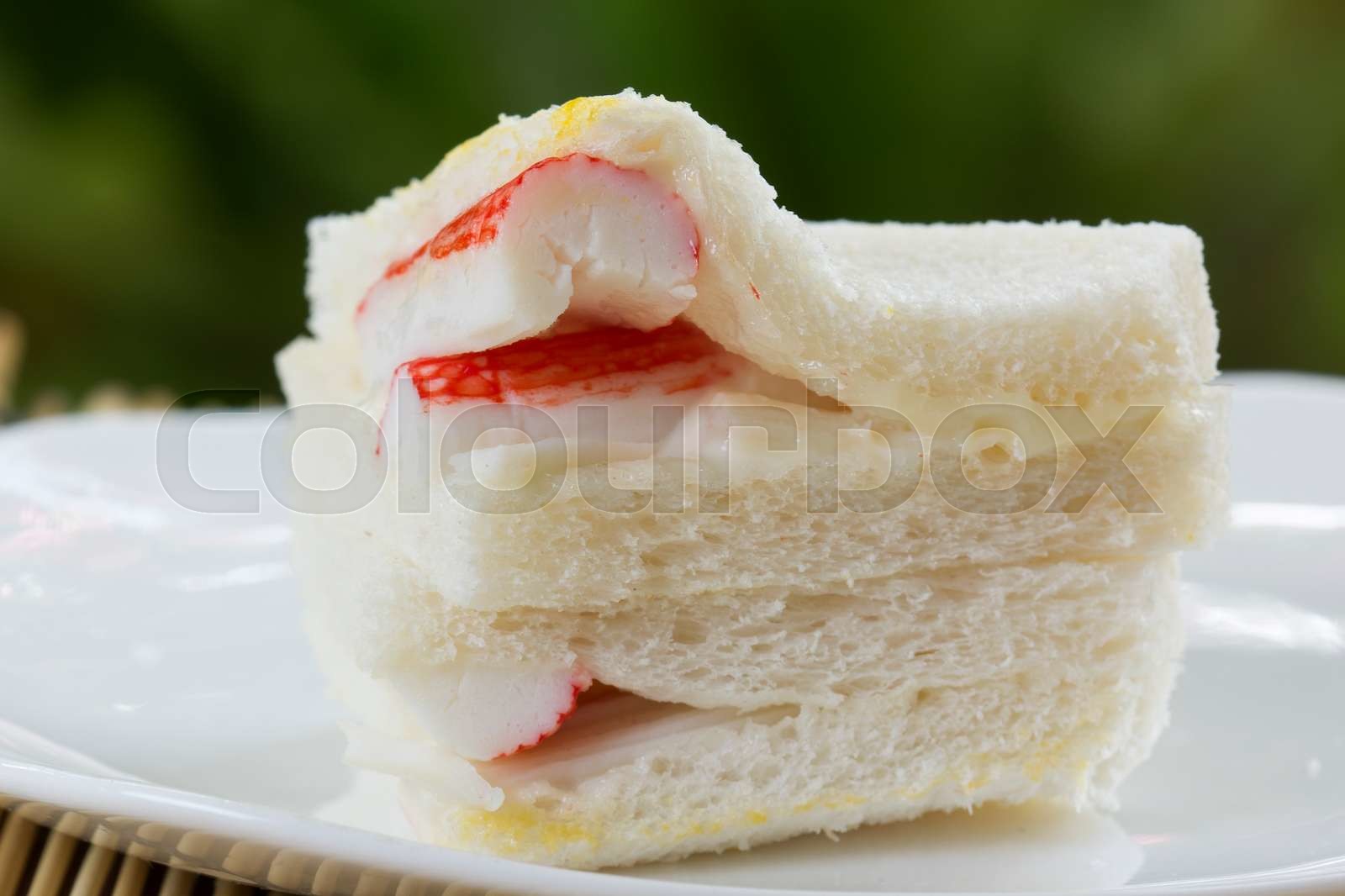 Imitation Crab sandwich Stock image Colourbox