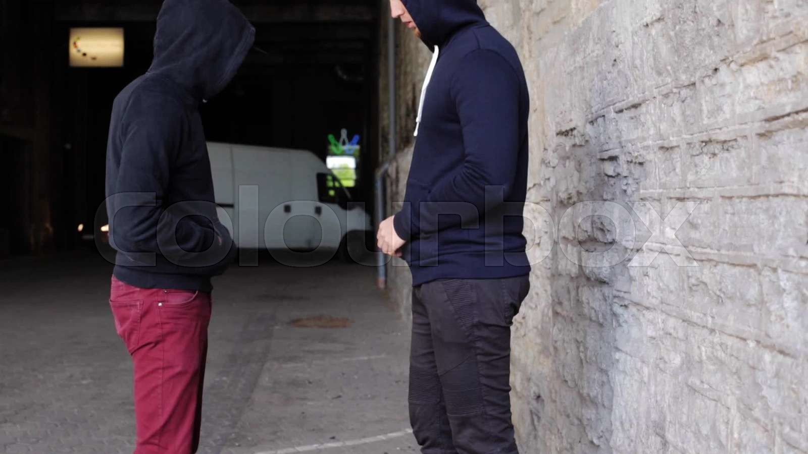addict buying dose from drug dealer on street 7 | Stock video | Colourbox