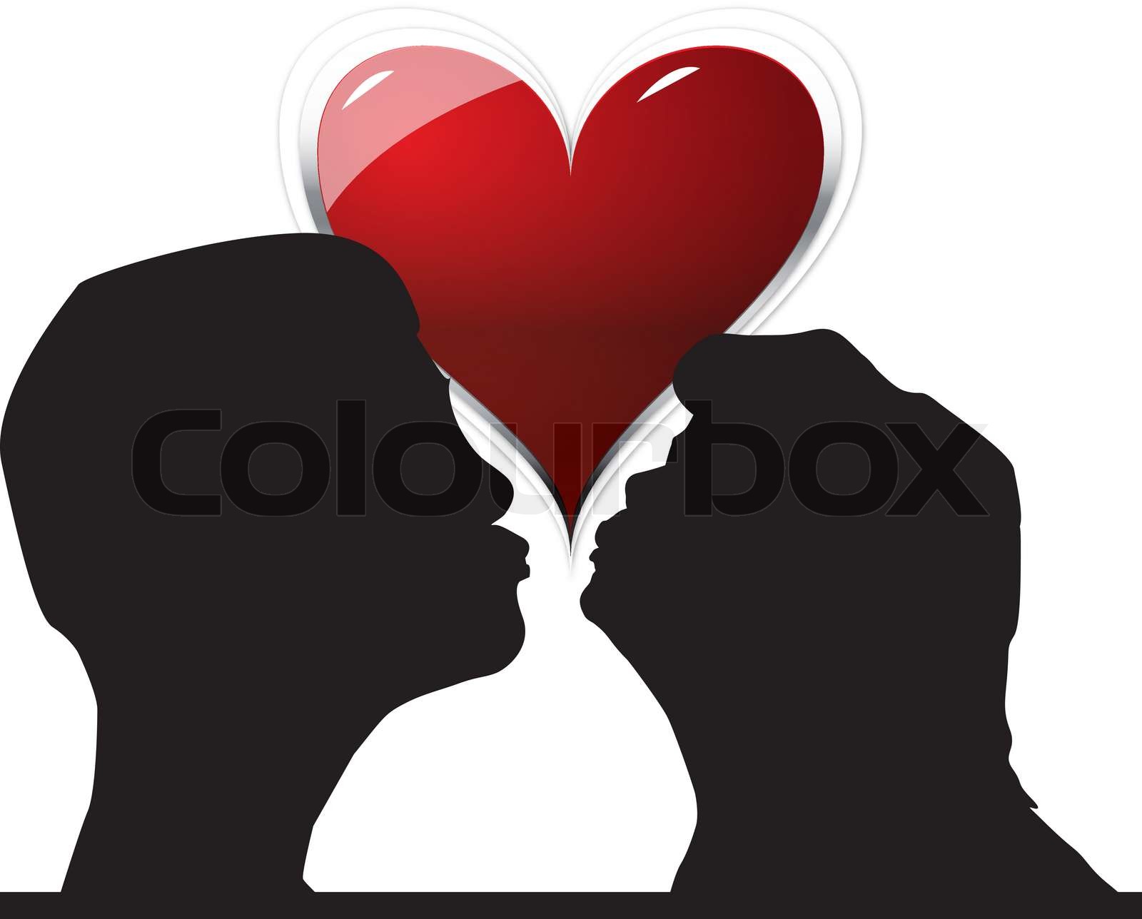 Couple Kissing Stock Vector Colourbox