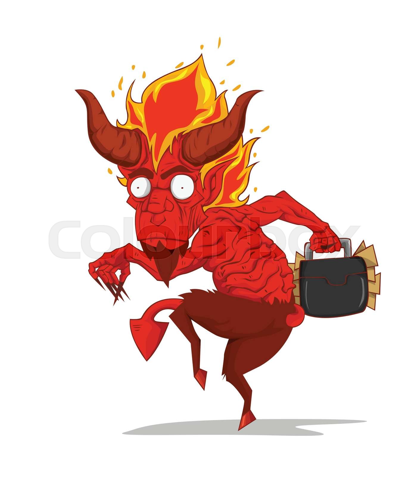 Red Devil Character vector. Monster | Stock vector | Colourbox
