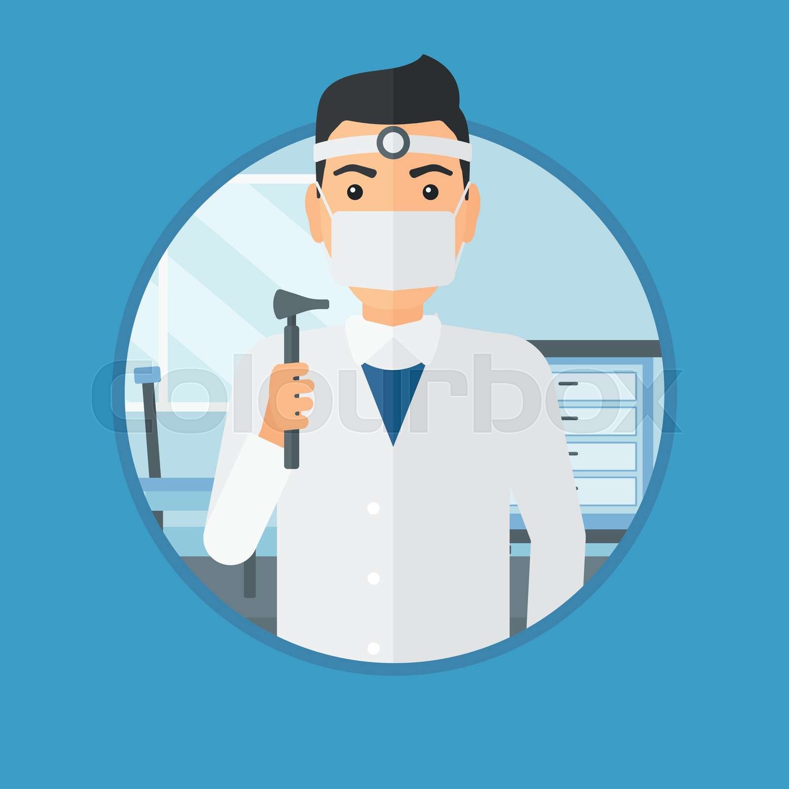 Ear nose throat doctor. Stock vector Colourbox