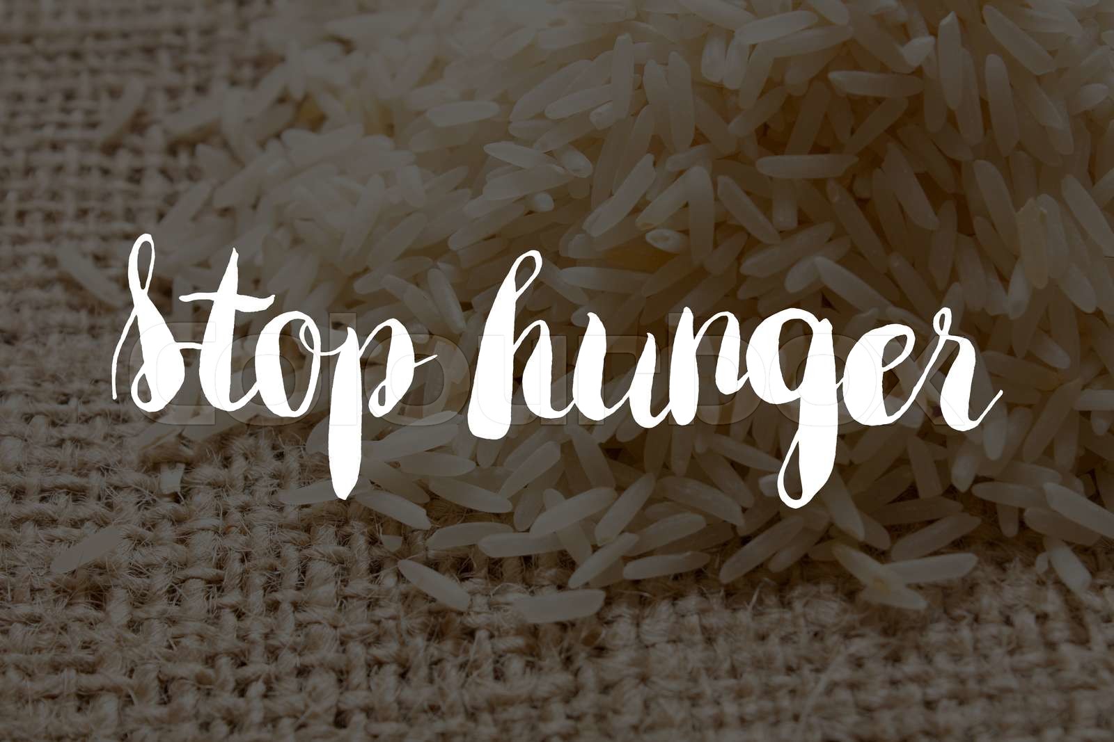 Stop hunger Stock image Colourbox