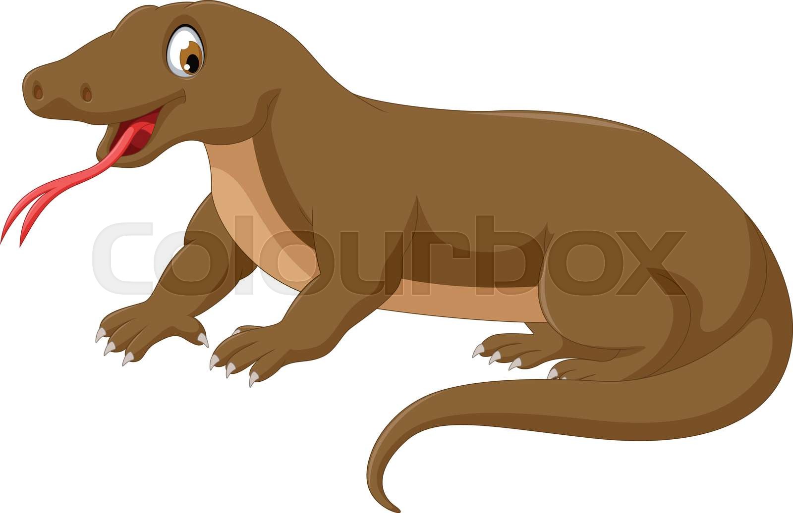 komodo cartoon for you design Stock vector Colourbox