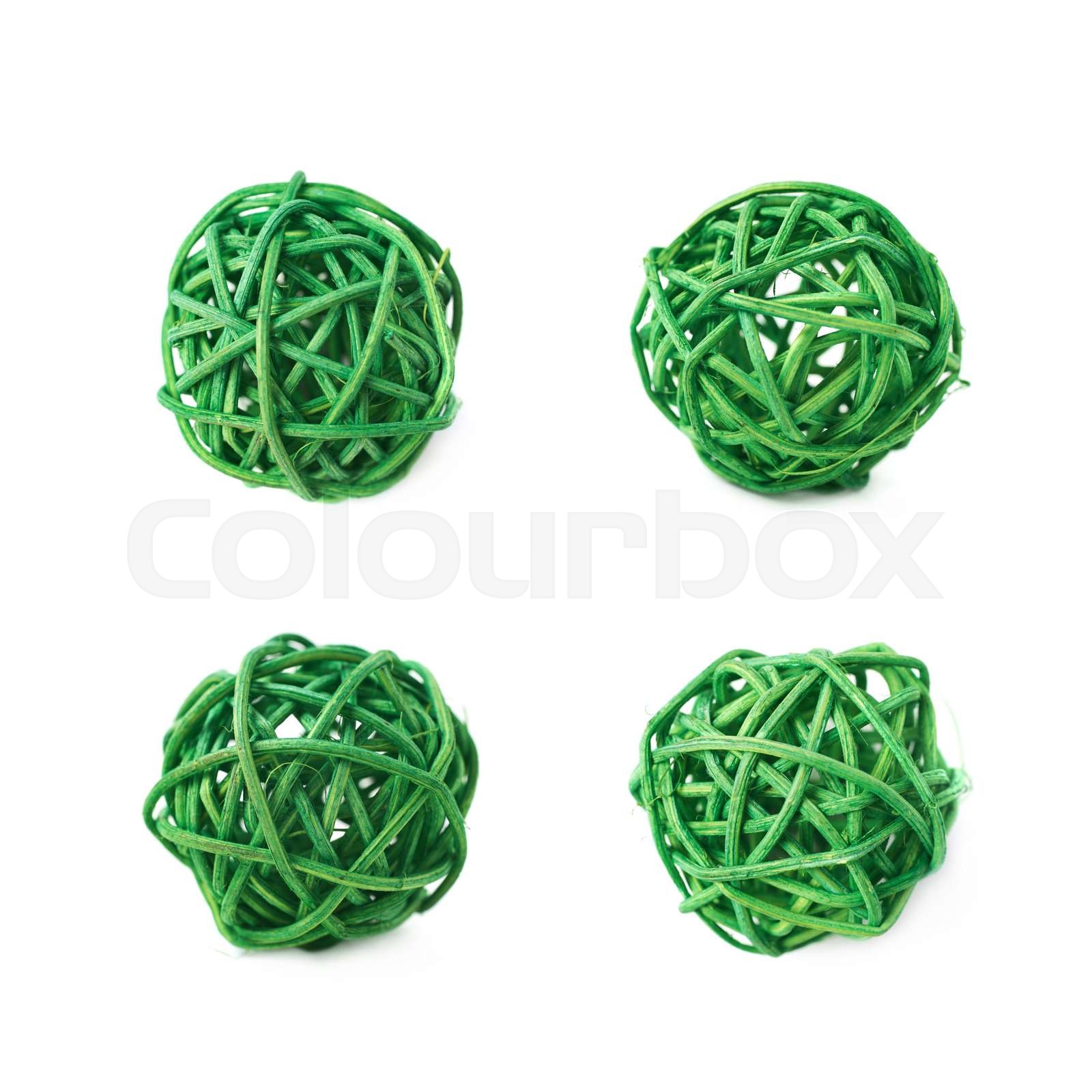 Decorative straw ball isolated | Stock image | Colourbox