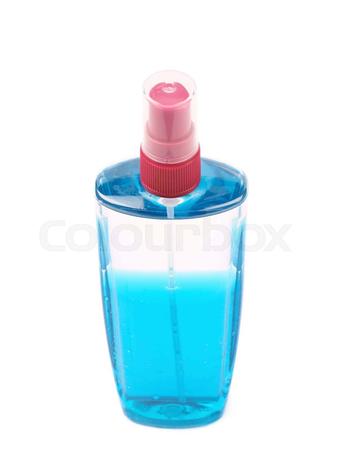 Plastic flacon bottle dispenser isolated Stock image Colourbox